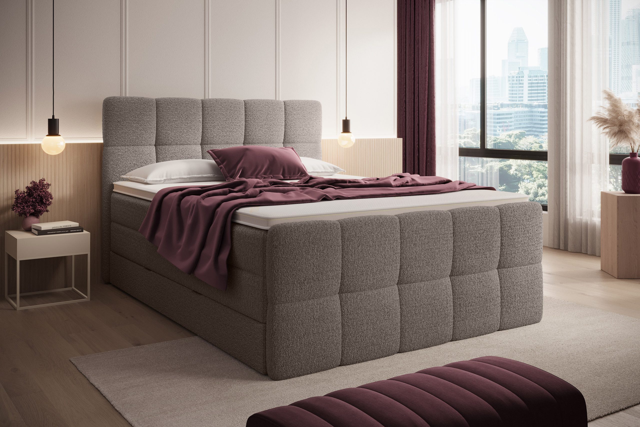 wonello Boxspringbett Madison 2, mit Bettkasten, günstig online kaufen