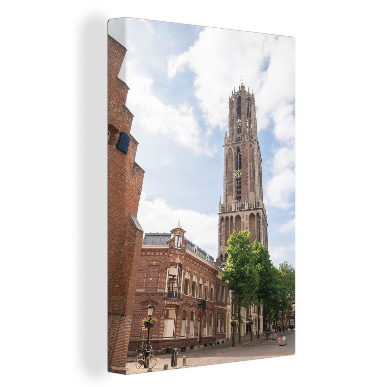OneMillionCanvasses® Leinwandbild Domtoren Leinwandbild fertig inkl. Ansicht cm 20x30 Zackenaufhänger, Utrecht, (1 St), - bespannt Gemälde, 