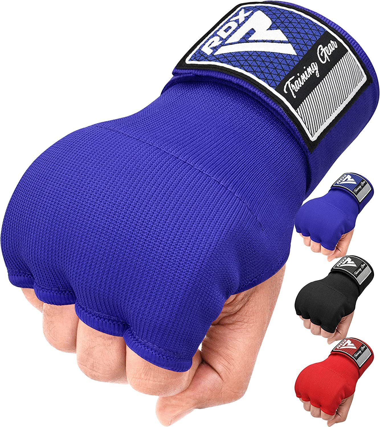 RDX Sports Boxhandschuhe RDX Boxen elastische Innenhandschuhe, MMA, Boxbandagen, Handschuhe BLUE
