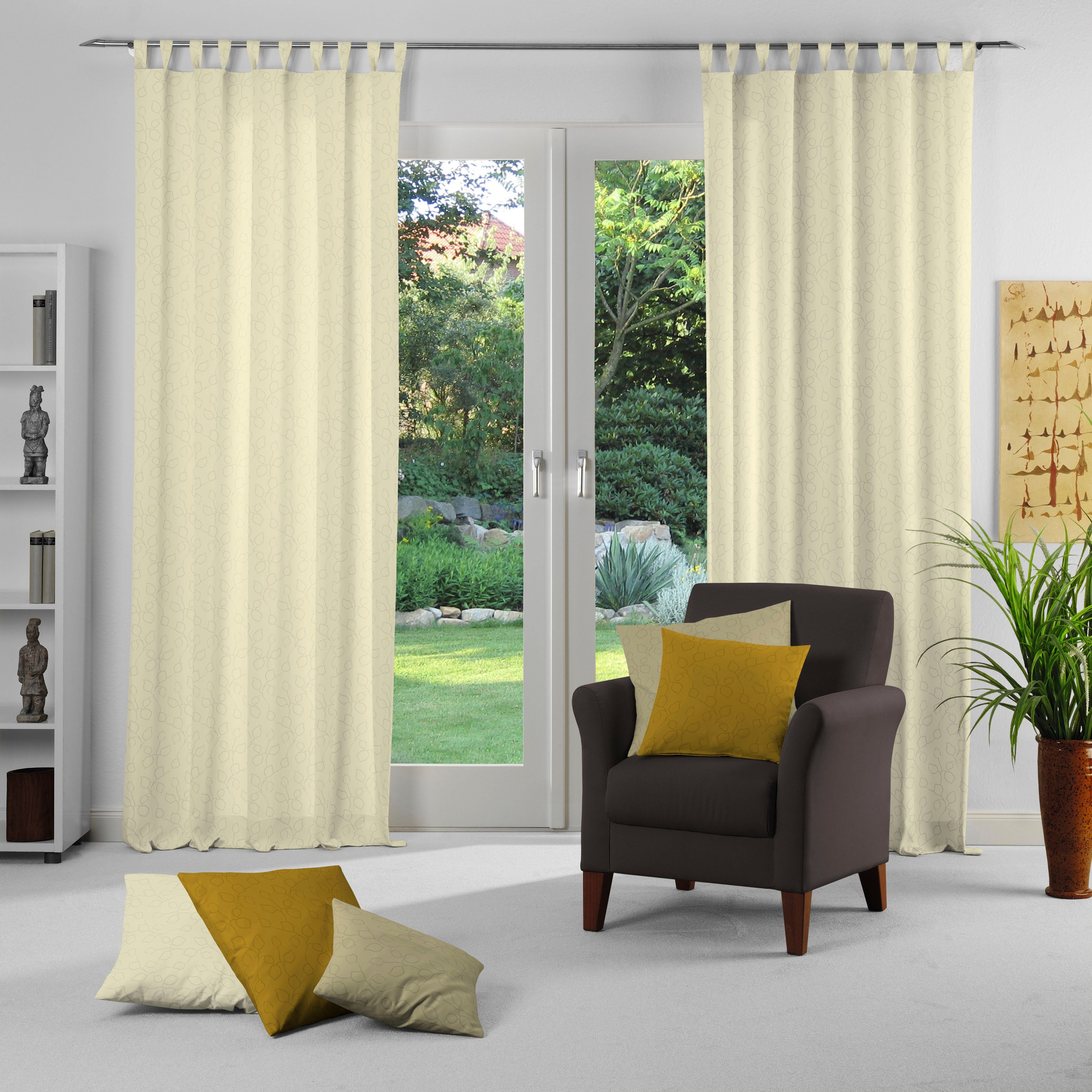 Wirth Vorhang Westport (1 St), Schlaufen, blickdicht, Jacquard