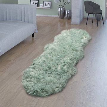 Fellteppich Wohnzimmer Hochflor Teppich Kunst-Fell Design, TT Home, Läufer, Höhe: 64 mm