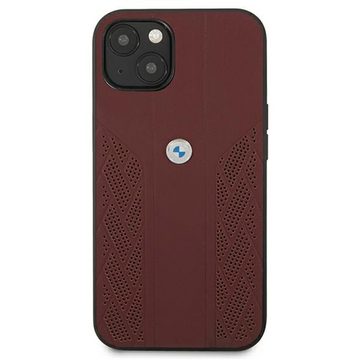BMW Smartphone-Hülle BMW Curve Perforate Serie Apple iPhone 13 Hard Case Schutzhülle Rot