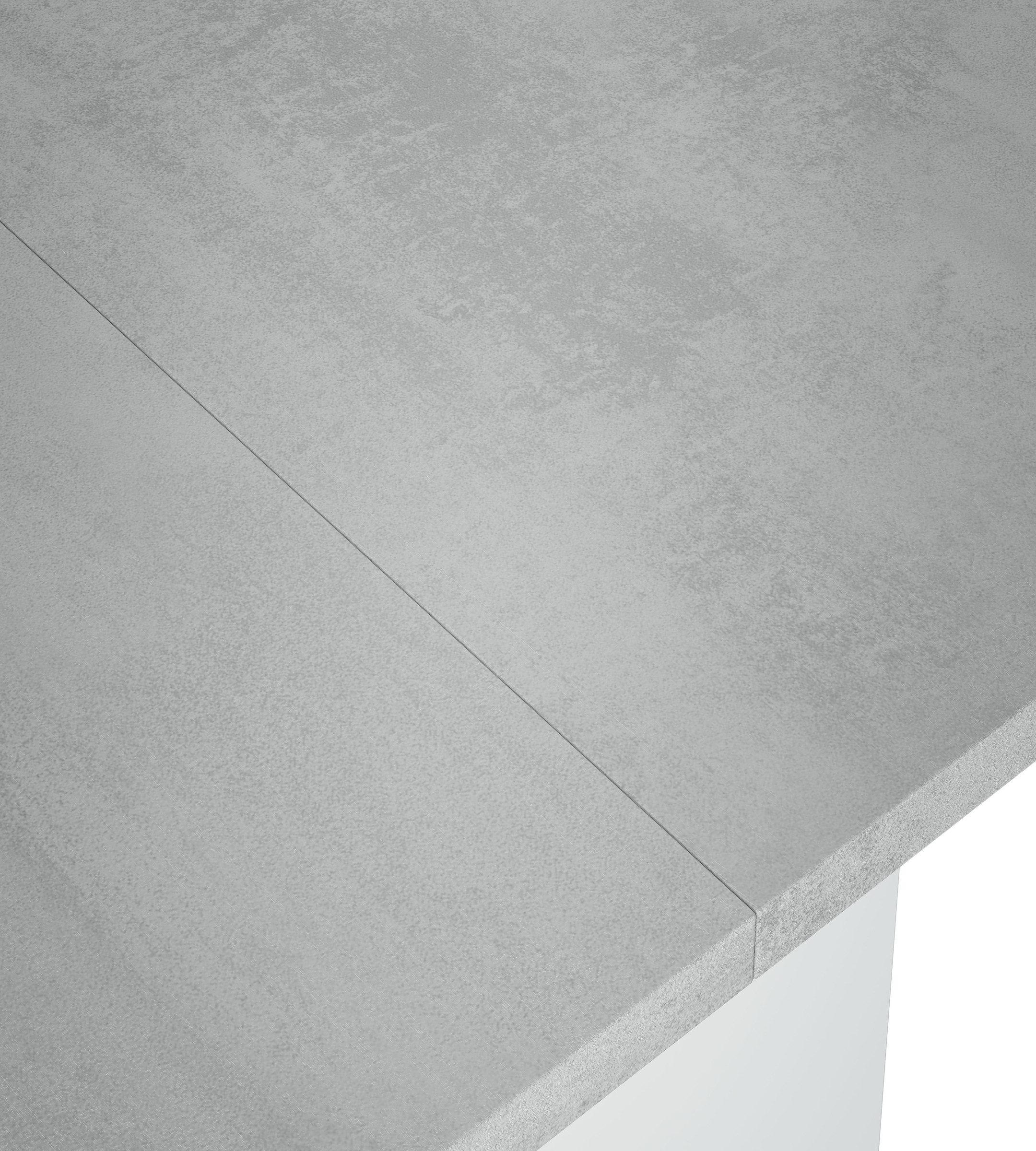 freiraum Klapptisch Tavolo, in Artik-Weiß/Beton-Grau - 120x77x35(70cm) (BxHxT)