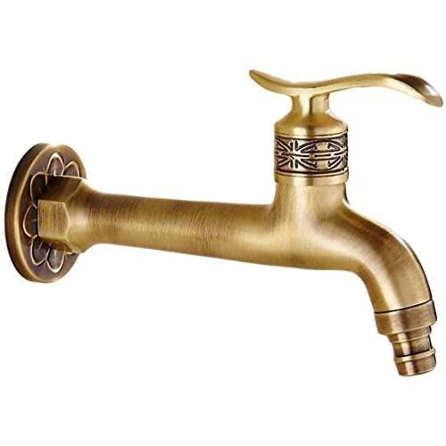 LuxusKollektion Waschtischarmatur Wasserhahn Antique Messing Kaltwasser (1-St)