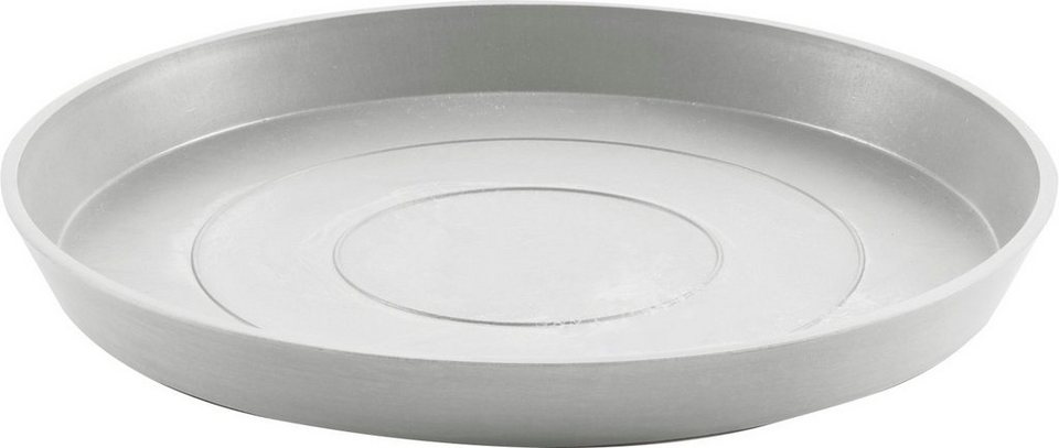 ECOPOTS Blumentopfuntersetzer ROUND SAUCER White Grey, BxTxH: 44,5x44,5x3,5  cm