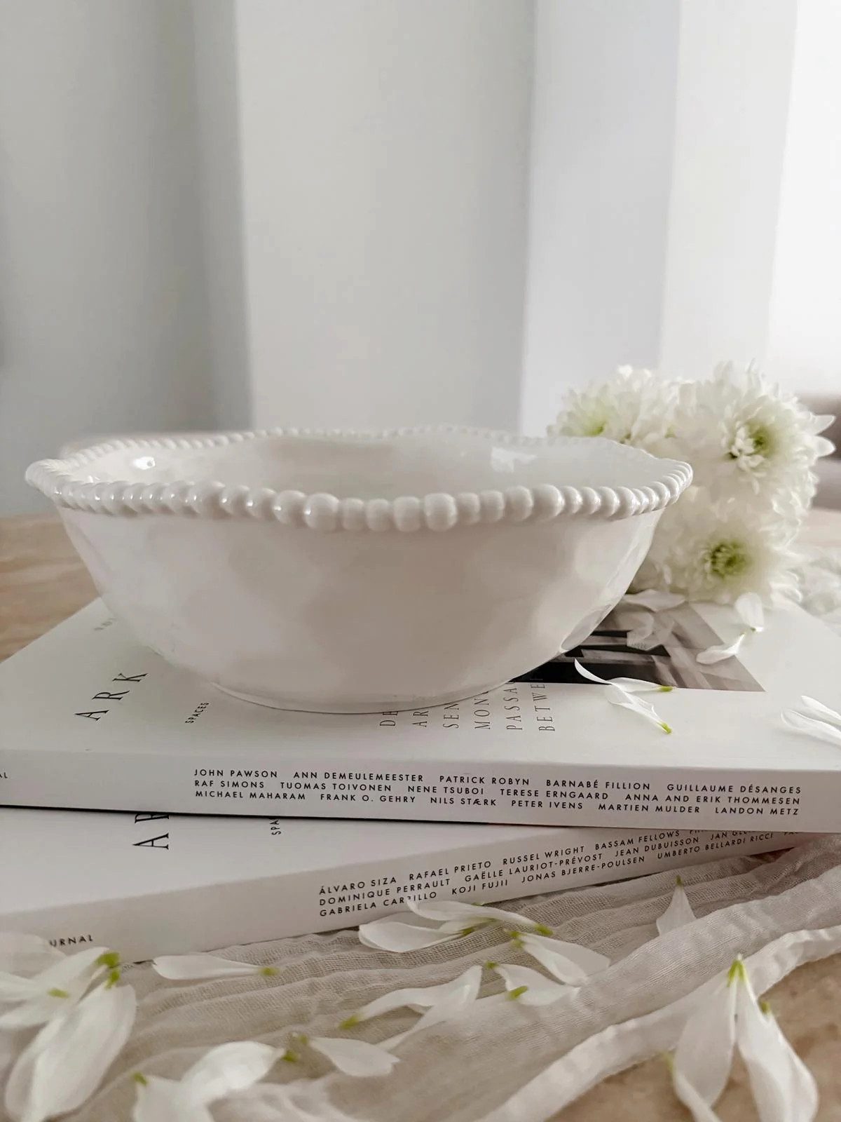 EmirtexHome Salatschüssel Pearly Weiss Salatschüssel 22cm