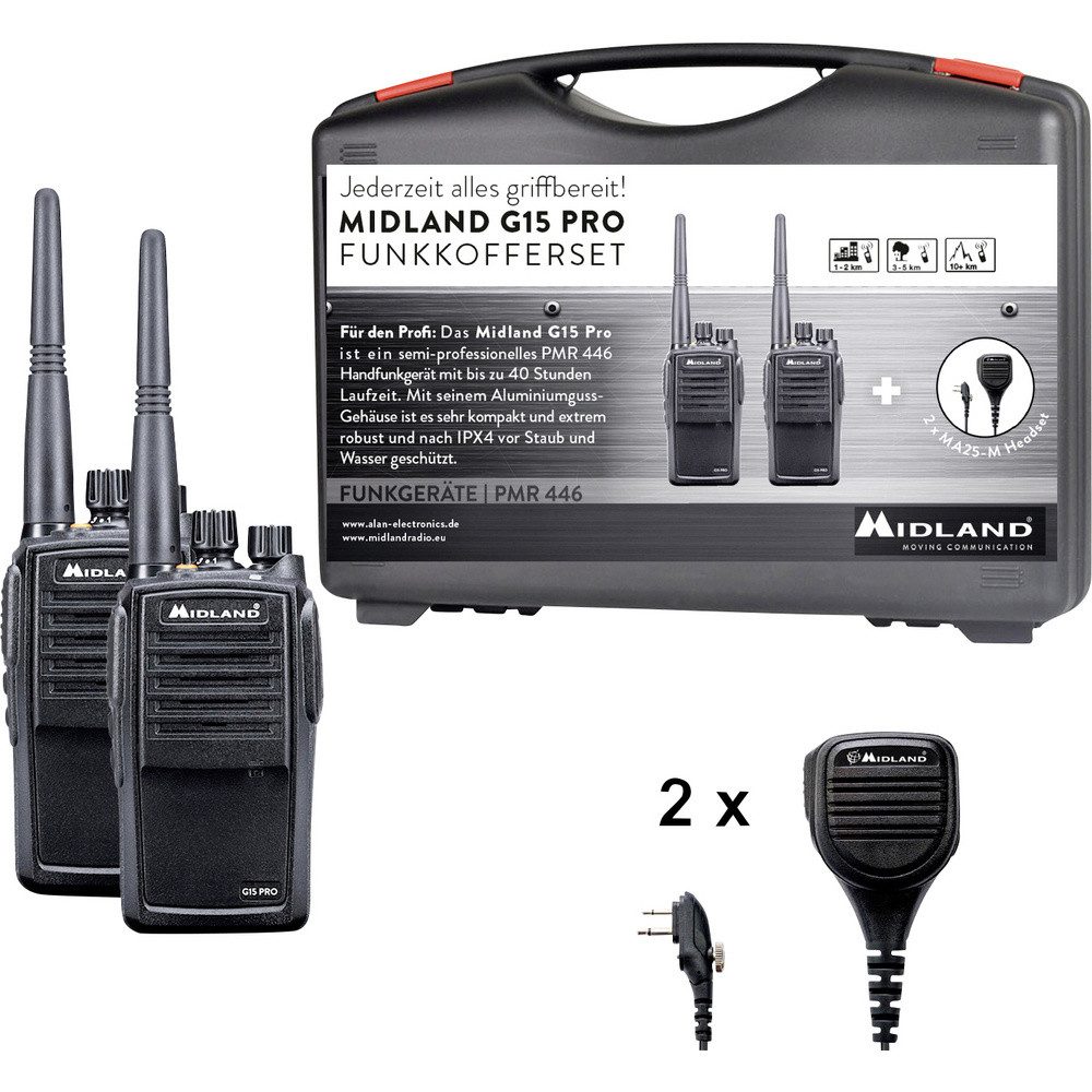 Midland Walkie Talkie Midland G15 Pro NC, PMR C1127.S6 PMR-Funkgerät