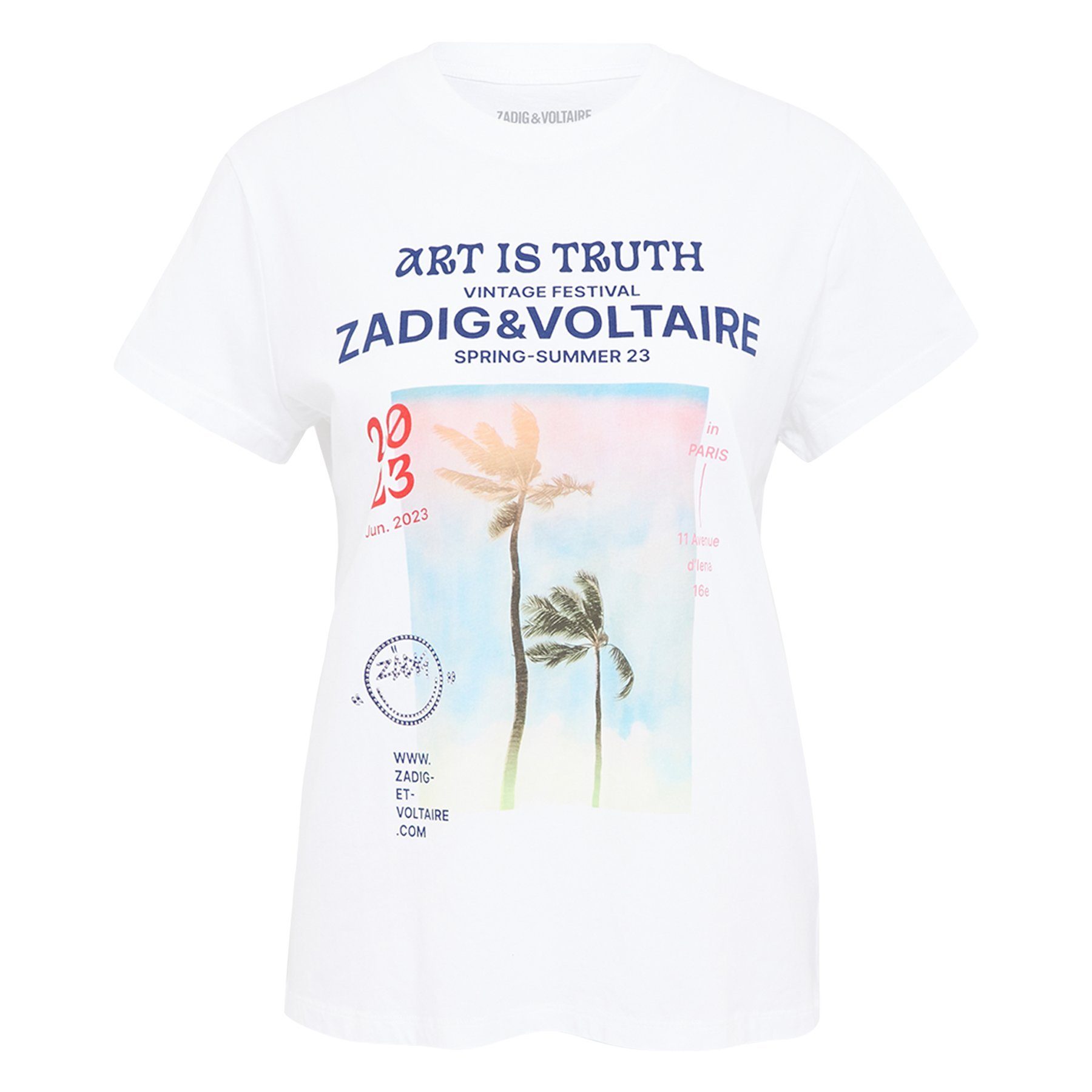ZADIG & VOLTAIRE T-Shirt T-Shirt ZOE PHOTOPRINT PALMIER aus Baumwolle