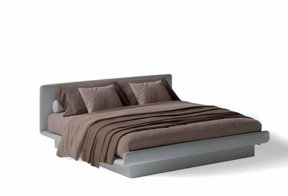 JVmoebel Polsterbett Beige Polsterbett mit eleganter gepolsterter Oberfläche, Made in Europe