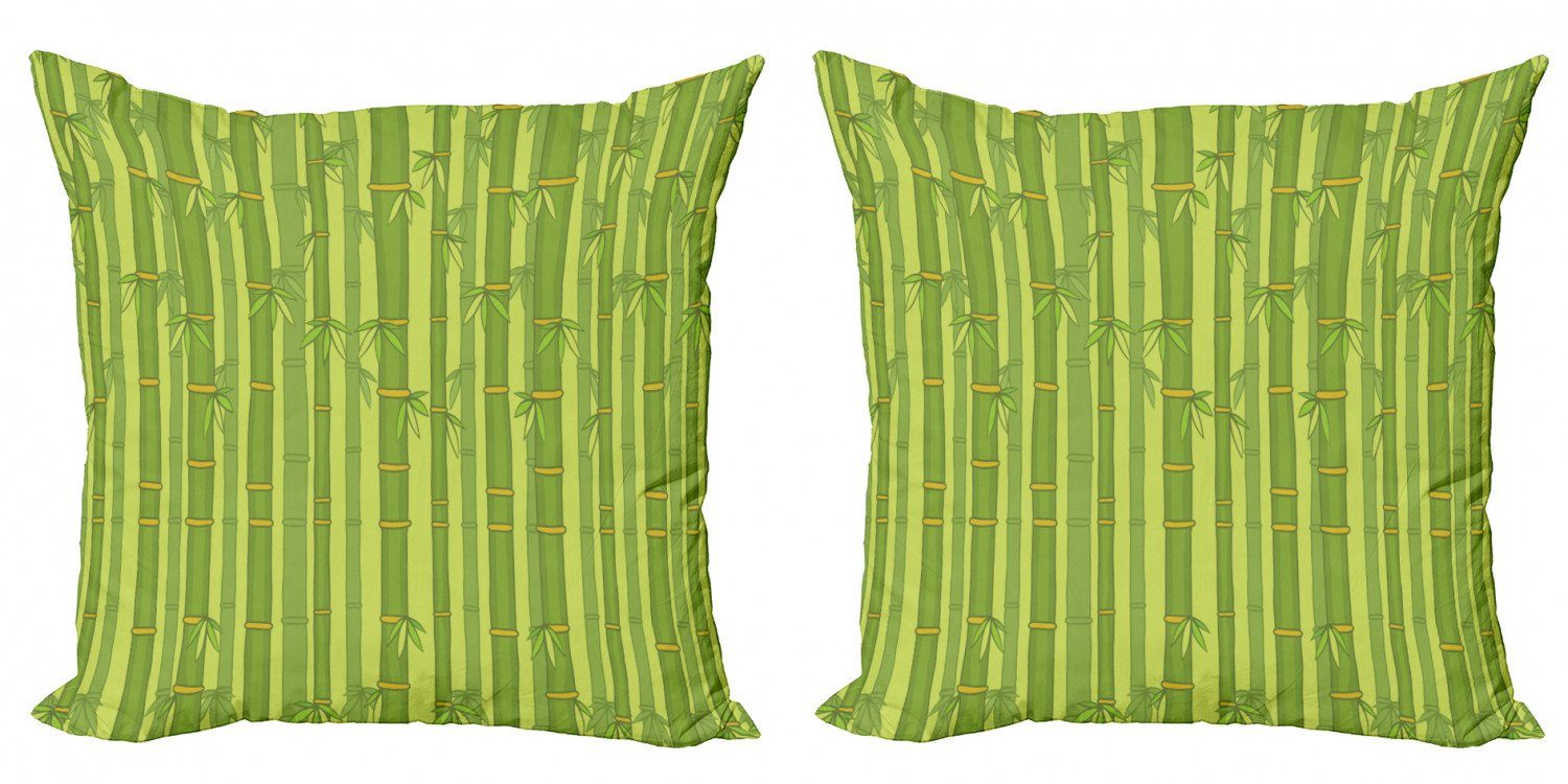 Bamboo (2 Modern Tubes Kissenbezüge Accent Digitaldruck, Forest Doppelseitiger Kunst Geäst Abakuhaus Stück),
