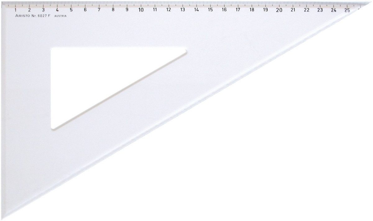 ARISTO Geodreieck Dreieck 60 Grad mit Facette Acryl 311mm transparent