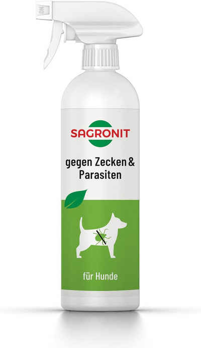 SAGRONIT Zeckenschutzmittel Zecken und Milbenspray für Hunde und Hühner, 500 ml, Kunststoffflasche mit Sprühkopf, Einzelflasche, Natürlicher Schutz gegen Zecken, Flöhe und Milben