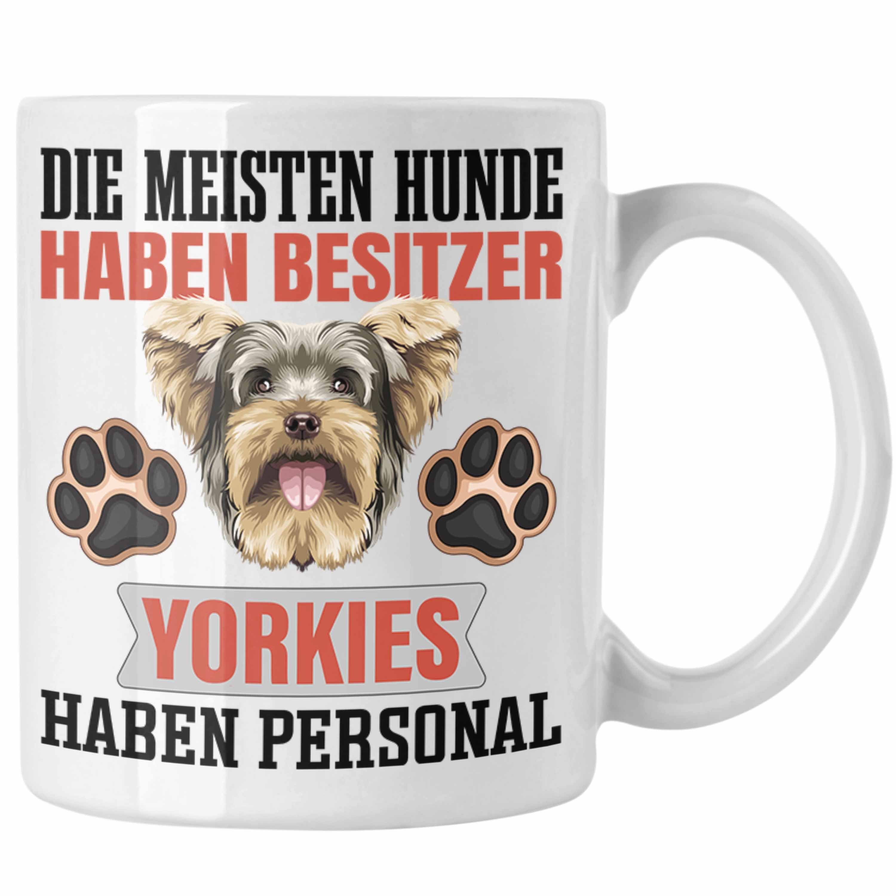 Trendation Tasse Besitzerin Tasse Yorkie Besitzer Spruch Geschenkidee Geschenk Weiss Lustiger