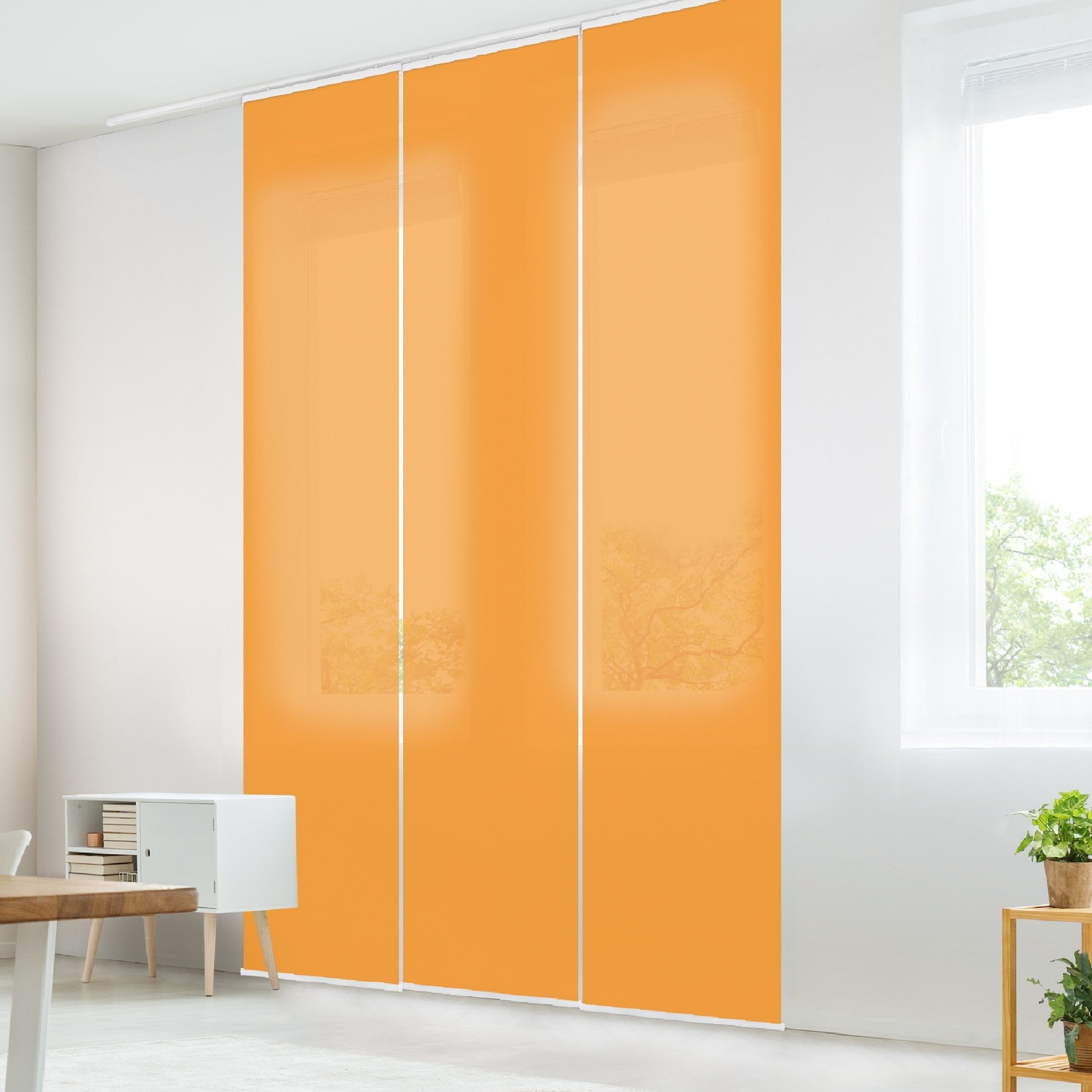 Bilderdepot24 Schiebegardine modern Flächenvorhang blickdicht Mango, günstig online kaufen