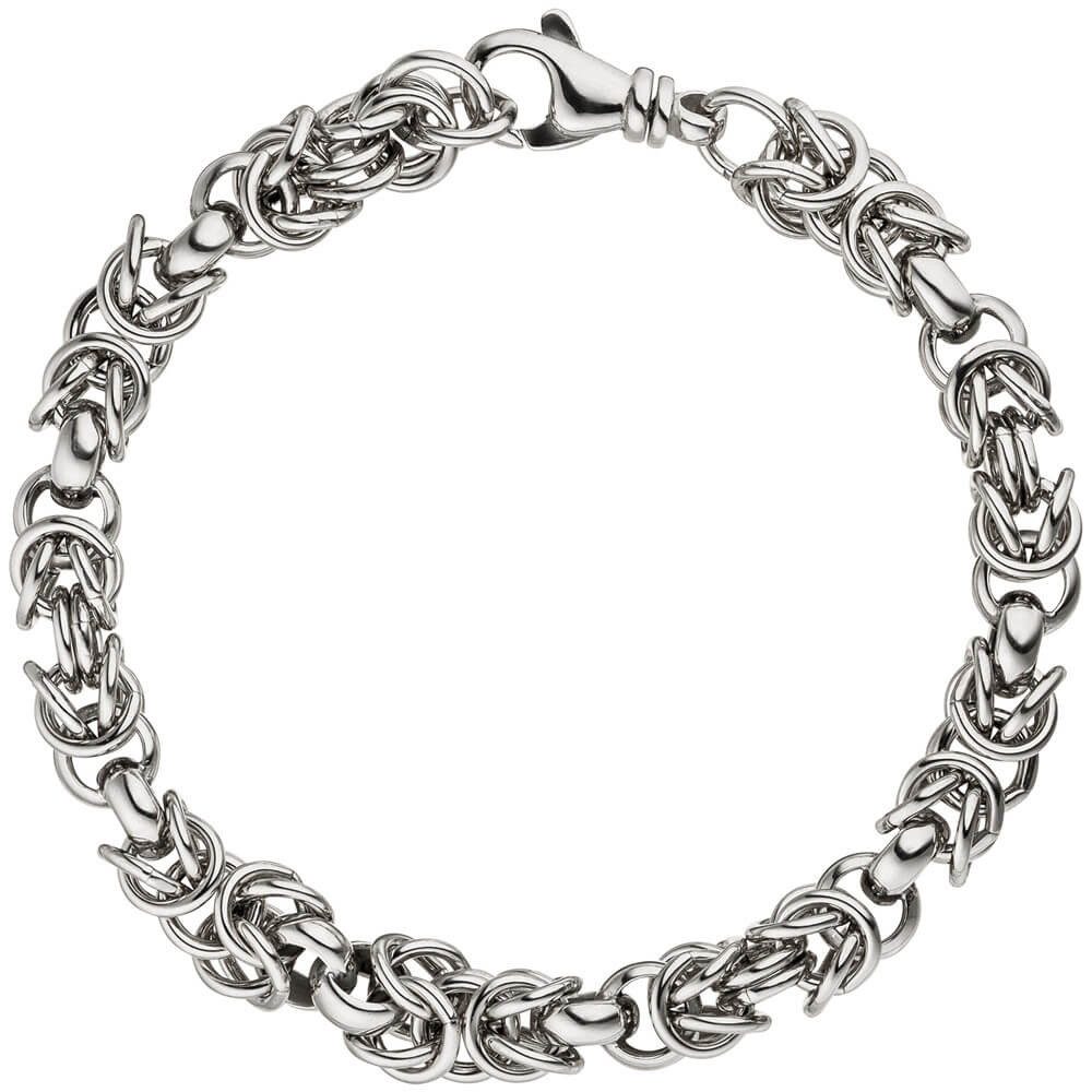 Schmuck Krone Königsarmband 7,2mm Armband Erbs-Königskette, 925 Silber, 20cm, Silber 925