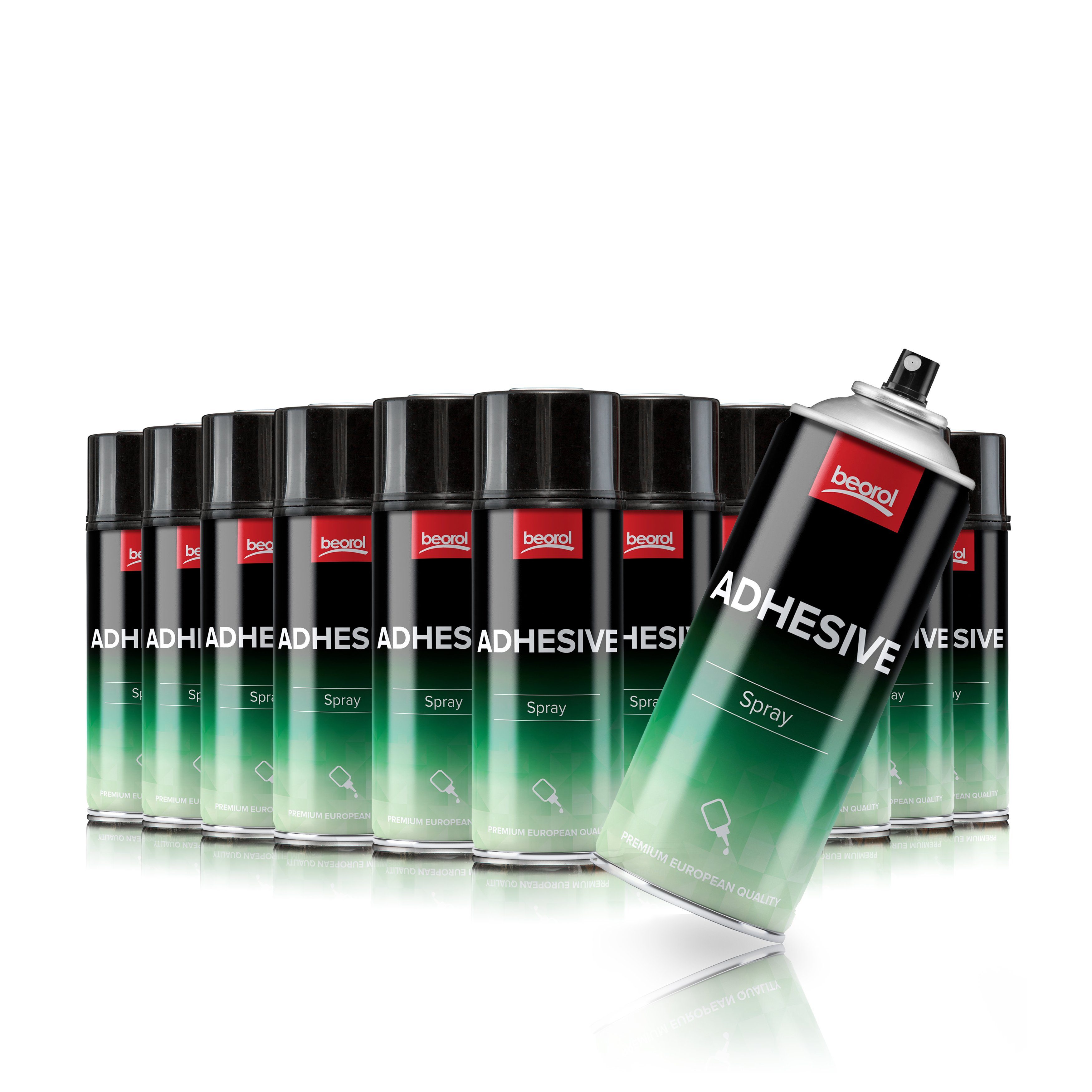 BigDean Sprühkleber 12 Dosen Sprühkleber Industriekleber – je 400 ml Sprühdose, (Set, 12-tlg), Universell Einsetzbar, Industriequalität, Easy use, Schnell Haftend