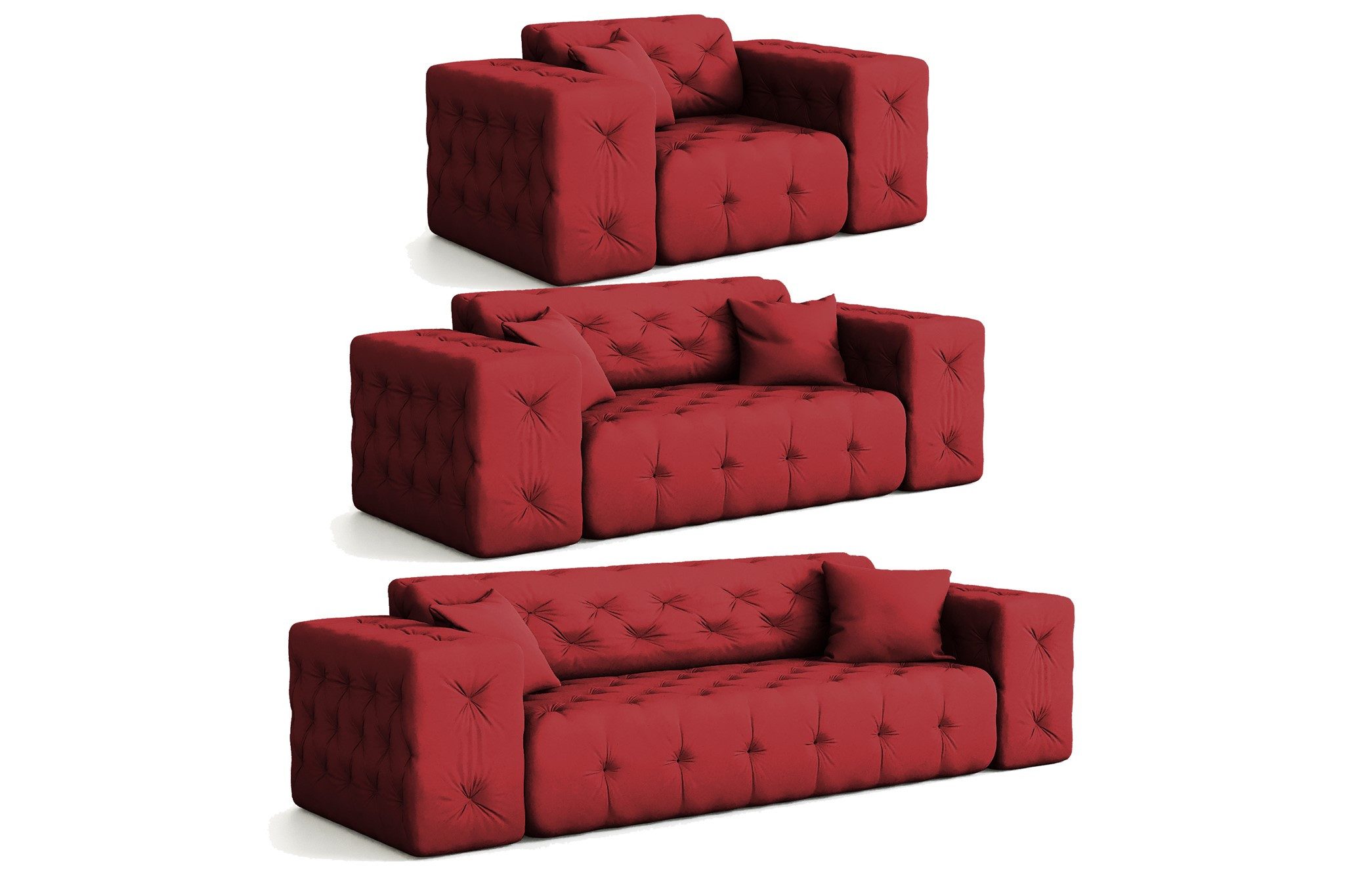 Fun Möbel Polstergarnitur Sofaset Designersofa CHANTAL günstig online kaufen