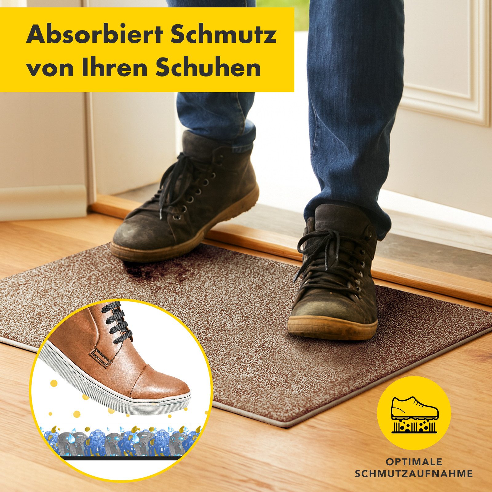 Floordirekt Fußmatte Nasa Schmutzfangmatte, rechteckig, Höhe: 14 mm, waschb günstig online kaufen