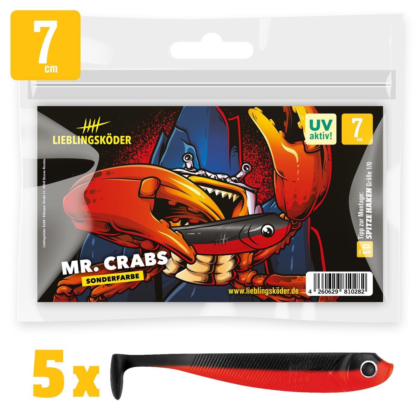 Lieblingsköder Kunstköder Lieblingsköder Gummifische 7cm - 5 Angelköder