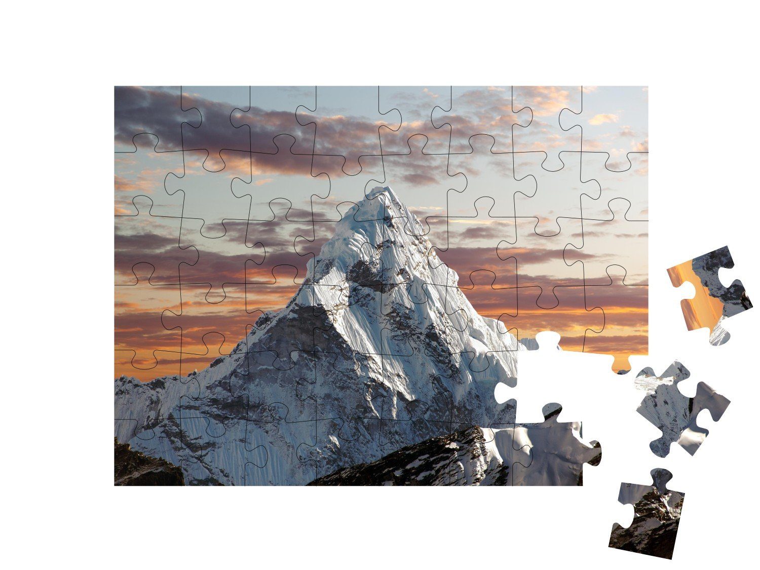 Nepal, 48 am Summits Puzzle am Seven Himalaya, puzzleYOU-Kollektionen Dablam Everest puzzleYOU Ama Abend, Puzzleteile,