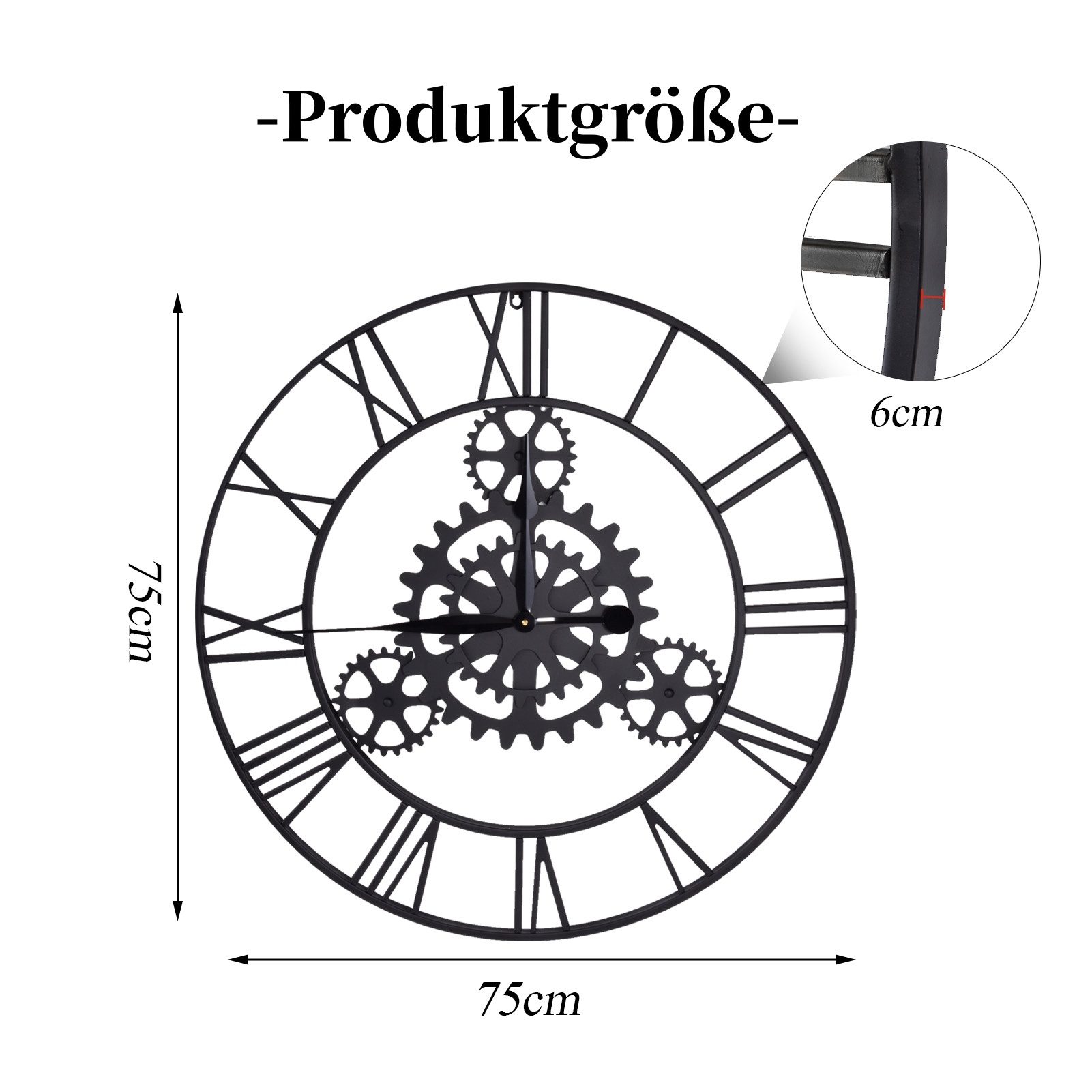 Vellora Wanduhr Retro stilles Wanduhr (Wohn- günstig online kaufen
