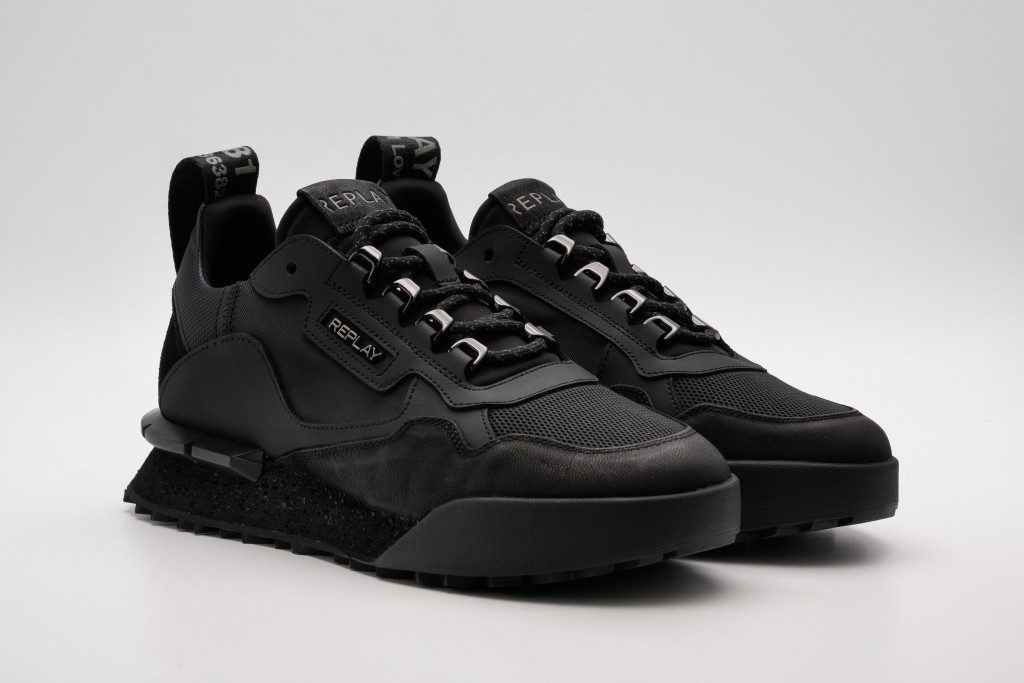 Replay FIELD MOD D Sneaker Schnürschuh, Freizeitsneaker mit Anziehlasche