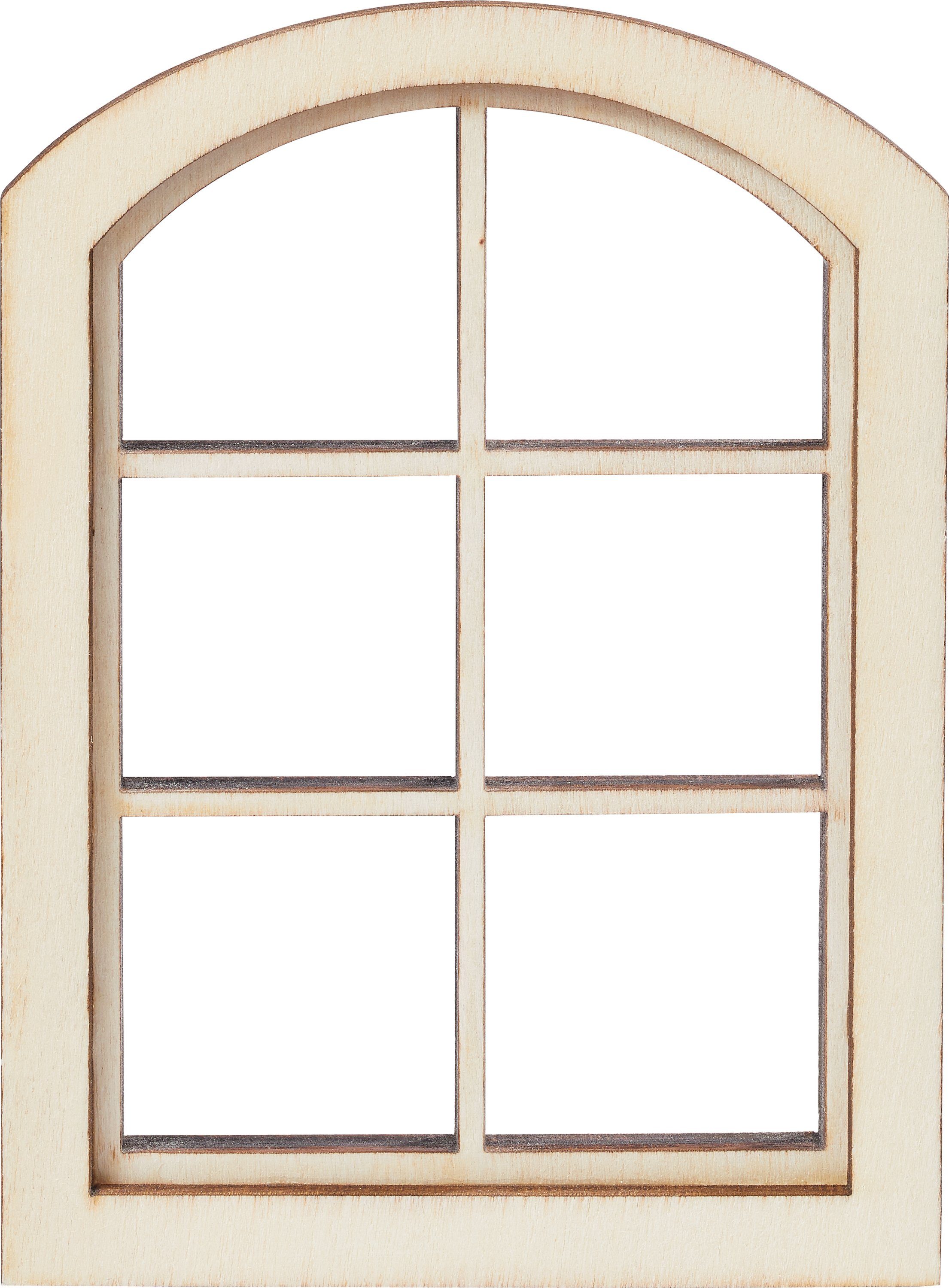 x Dekofigur Miniatur Sprossenfenster, 7,5 cm HobbyFun 10 cm