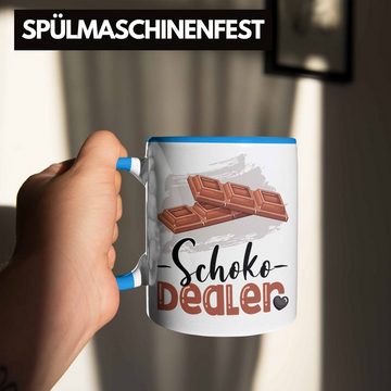 Trendation Tasse Schoko Dealer Tasse Geschenk für Schokoladenverkäufer Geburtstag Spruc
