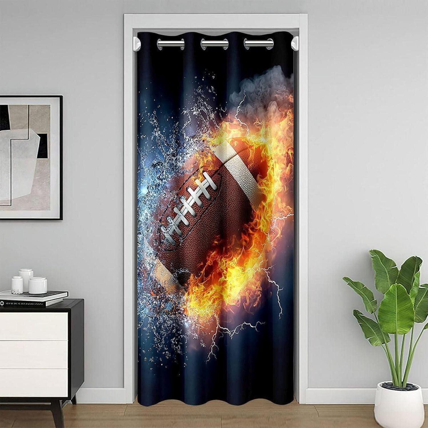 LuxusKollektion Türvorhang Türvorhang Fußball 86x203cm Samt (1 St)