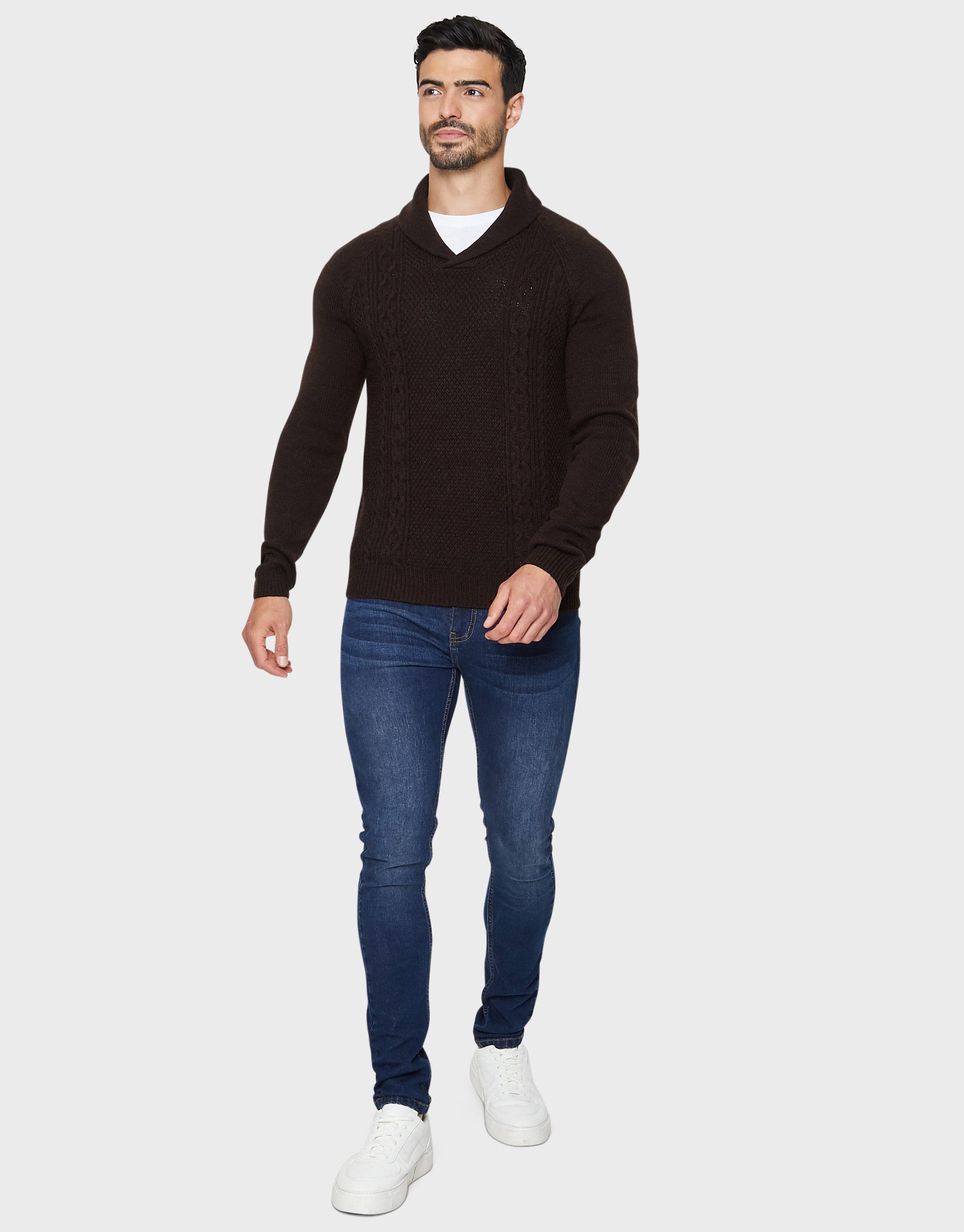 Threadbare Rundhalspullover Trojan (1-tlg) mit Ausschnitt