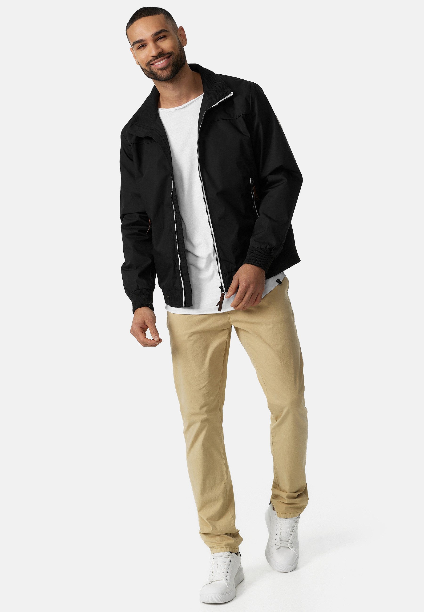 Indicode Sommerjacke Herren Ivano Übergangsjacke Herrenjacke mit Kragen & Reißverschluss
