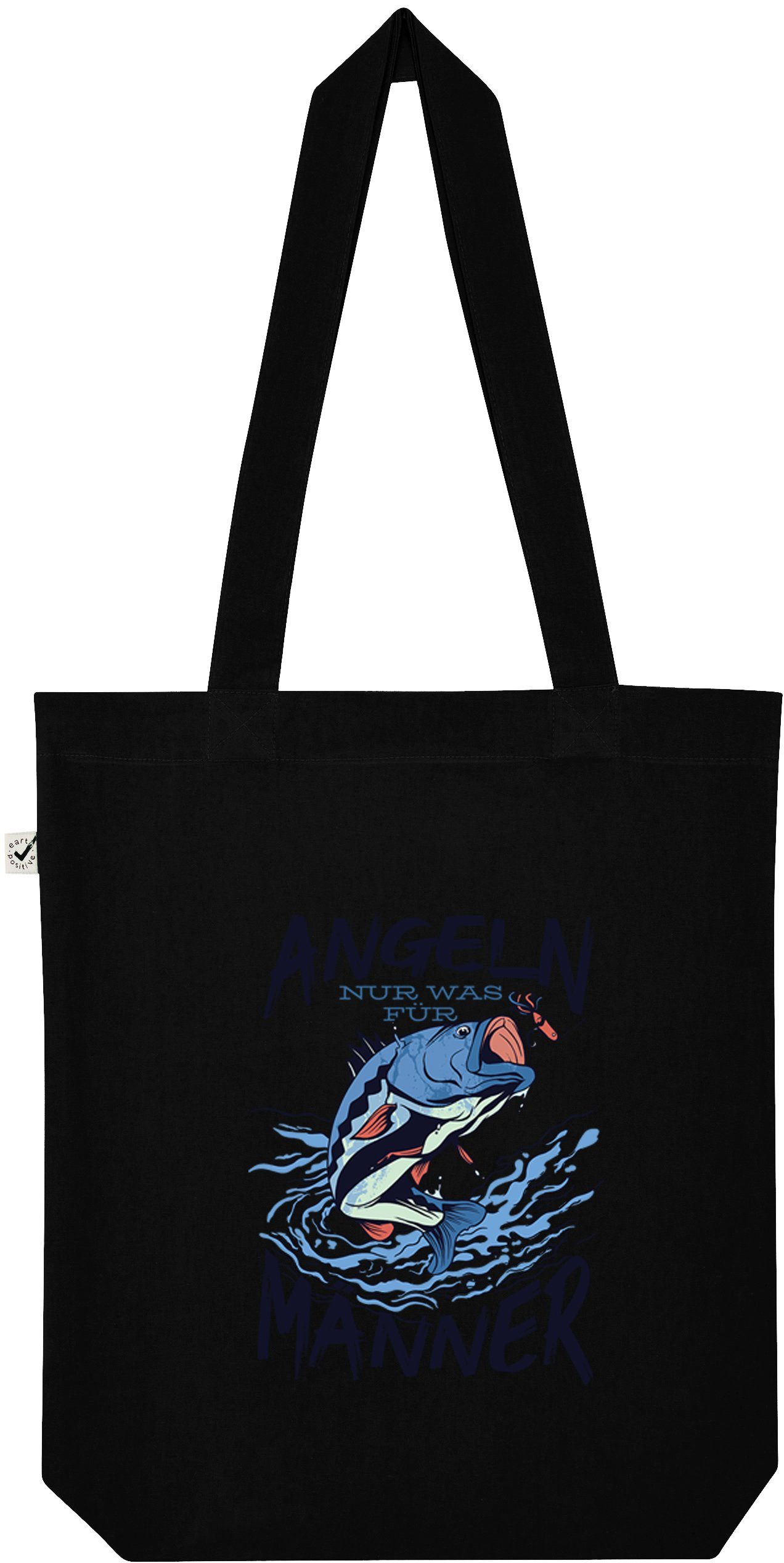 Youth Designz Tragetasche Angeln - Nur Was Für Männer Jutebeutel Tasche Lange Henkel, mit trendigem Angel Aufdruck