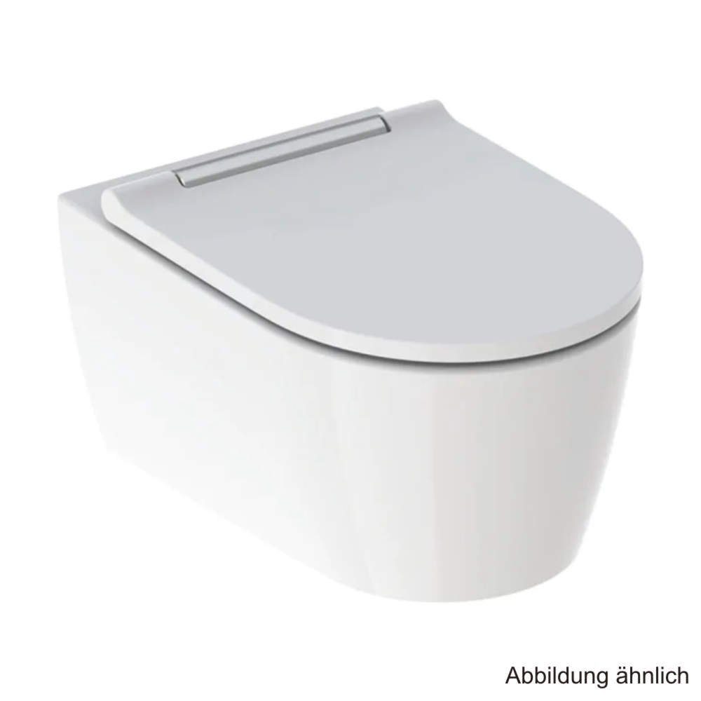 WC-Komplettset Geberit Wand-Tiefspül-WC One inkl. WC-Sitz, Abdeck. verchromt, KeraTec