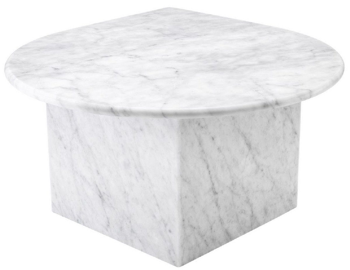 Casa Wohnzimmertische - aus hochwertigem 3 Carrara Möbel Padrino - Couchtisch Luxus Luxus Marmor Set Weiß Couchtisch