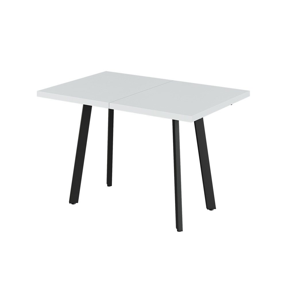 Vicco Esstisch Tisko, Weiß/Schwarz, 160 x 80 cm mit erweitbarer Tischplatte günstig online kaufen