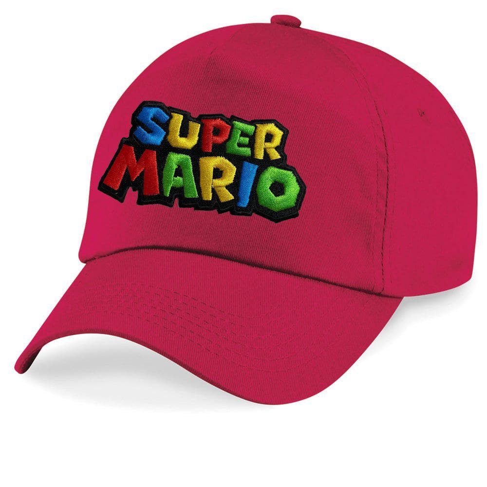 Baseball Cap Kinder Super Mario Stick Patch Luigi Peach Retro Konsole