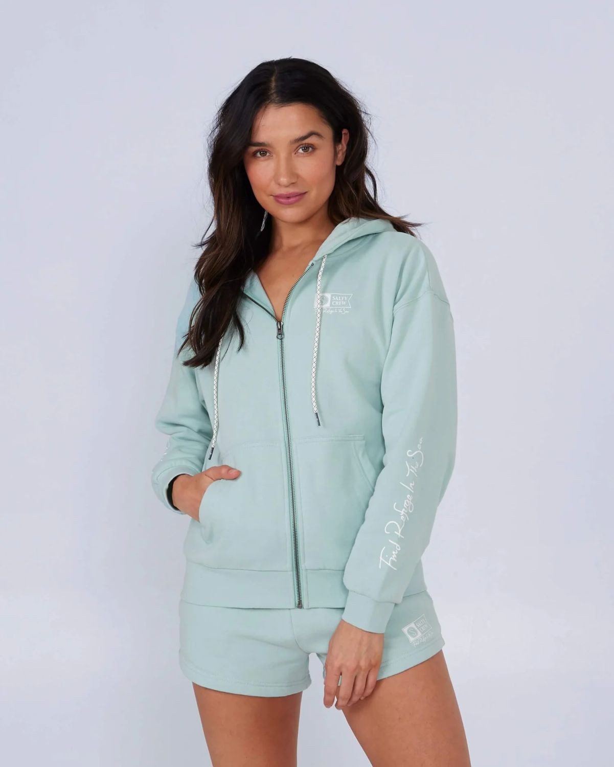 Salty Crew Hoodie Salty Crew Alpha Zip Hoody Jade Mint XL