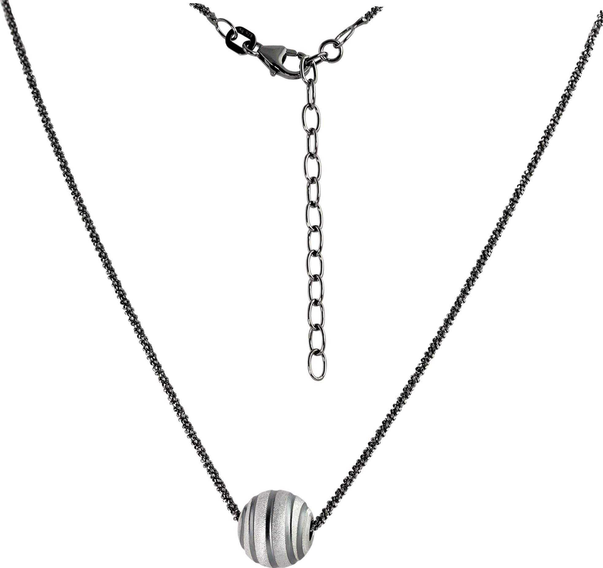 SilberDream Silberkette SilberDream Kugelspirale Halskette 925er, Halsketten (Kugelspirale) ca. 42cm - 47cm, 925 Sterling Silber, Farbe: