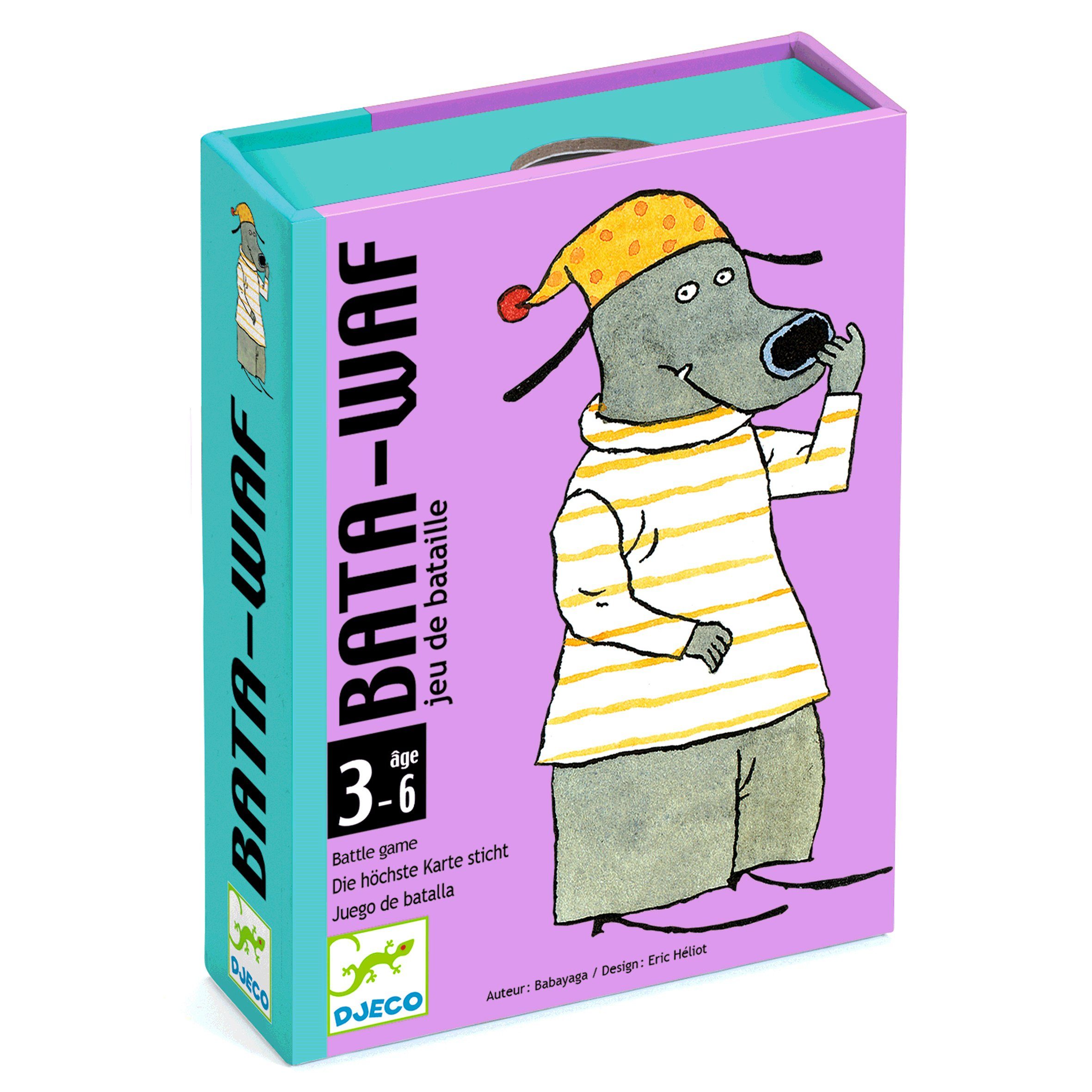 DJECO Spiel Bata-Waf Stichspiel für die ganz Kleinen mit lustigen Hunden