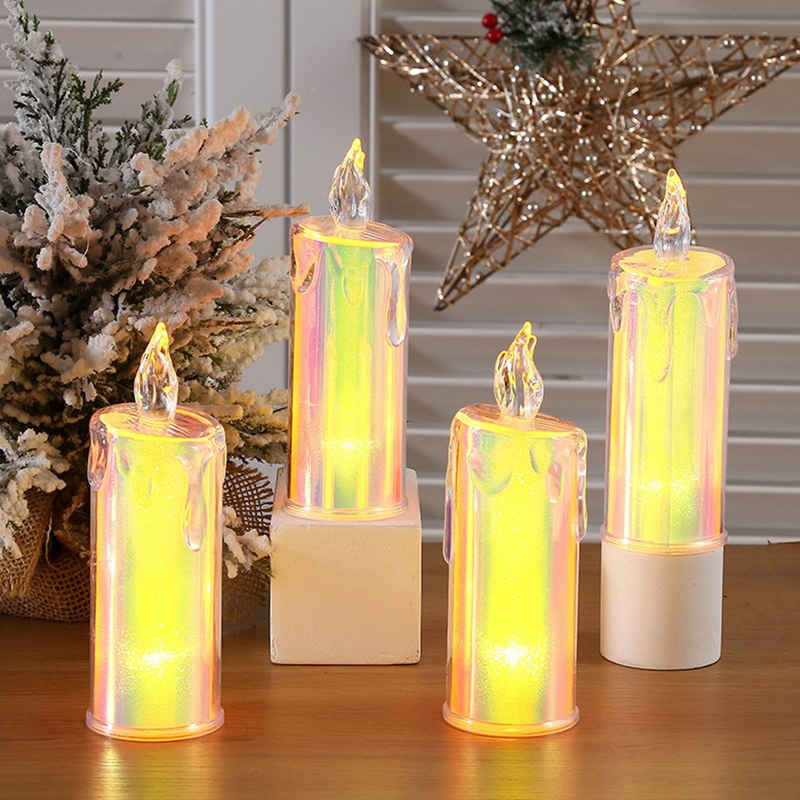 autolock LED-Kerze 4 Stück LED Kerzen Set,Warmweiß Weinachten LED Kerzen, (4-tlg), Lichterkette Kerzen Weihnachtsdeko Weihnachtskerzen