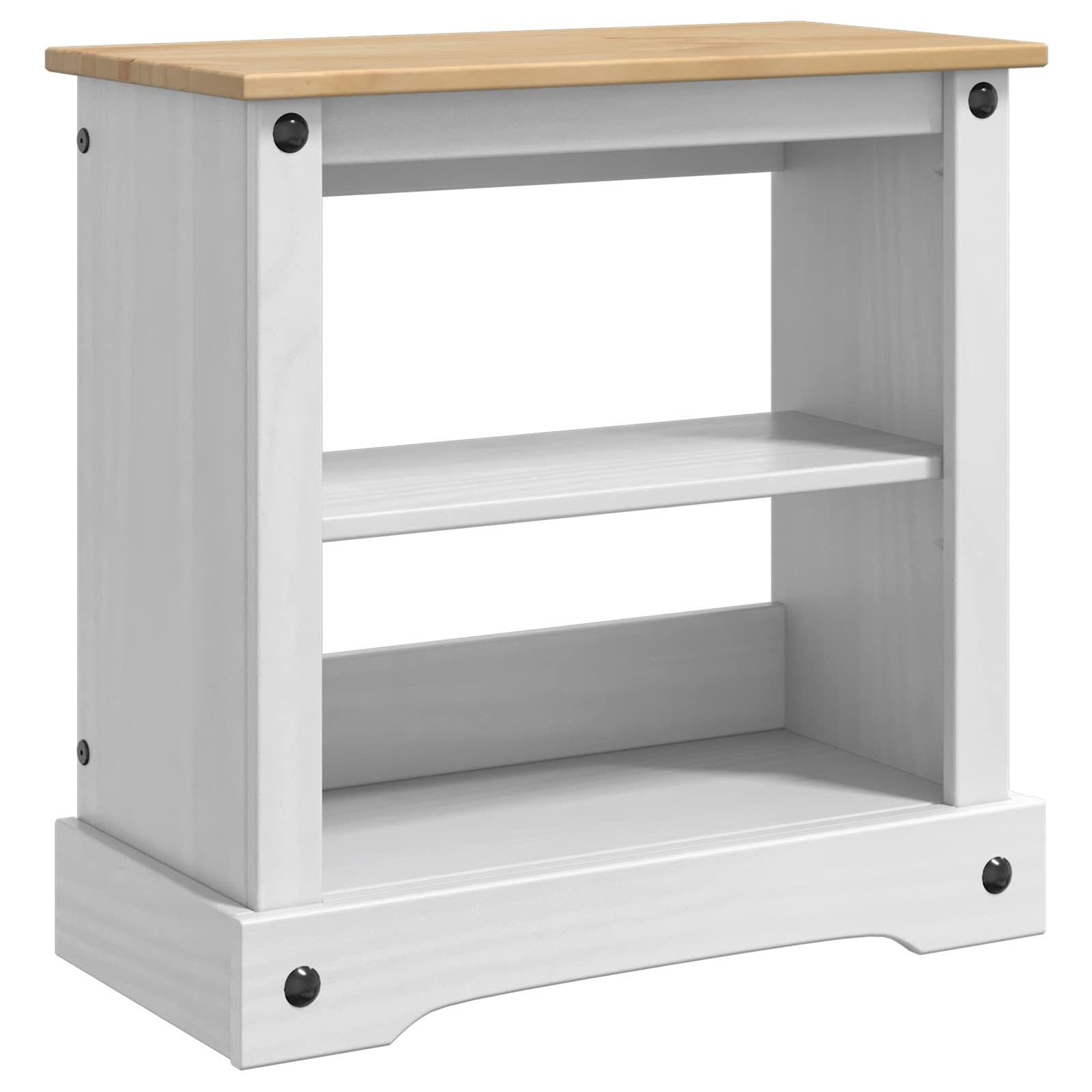 vidaXL Aquariumunterschrank Aquariumständer CORONA Weiß und Braun 60,5 x 30 x 60 cm 150 kg (1-St)