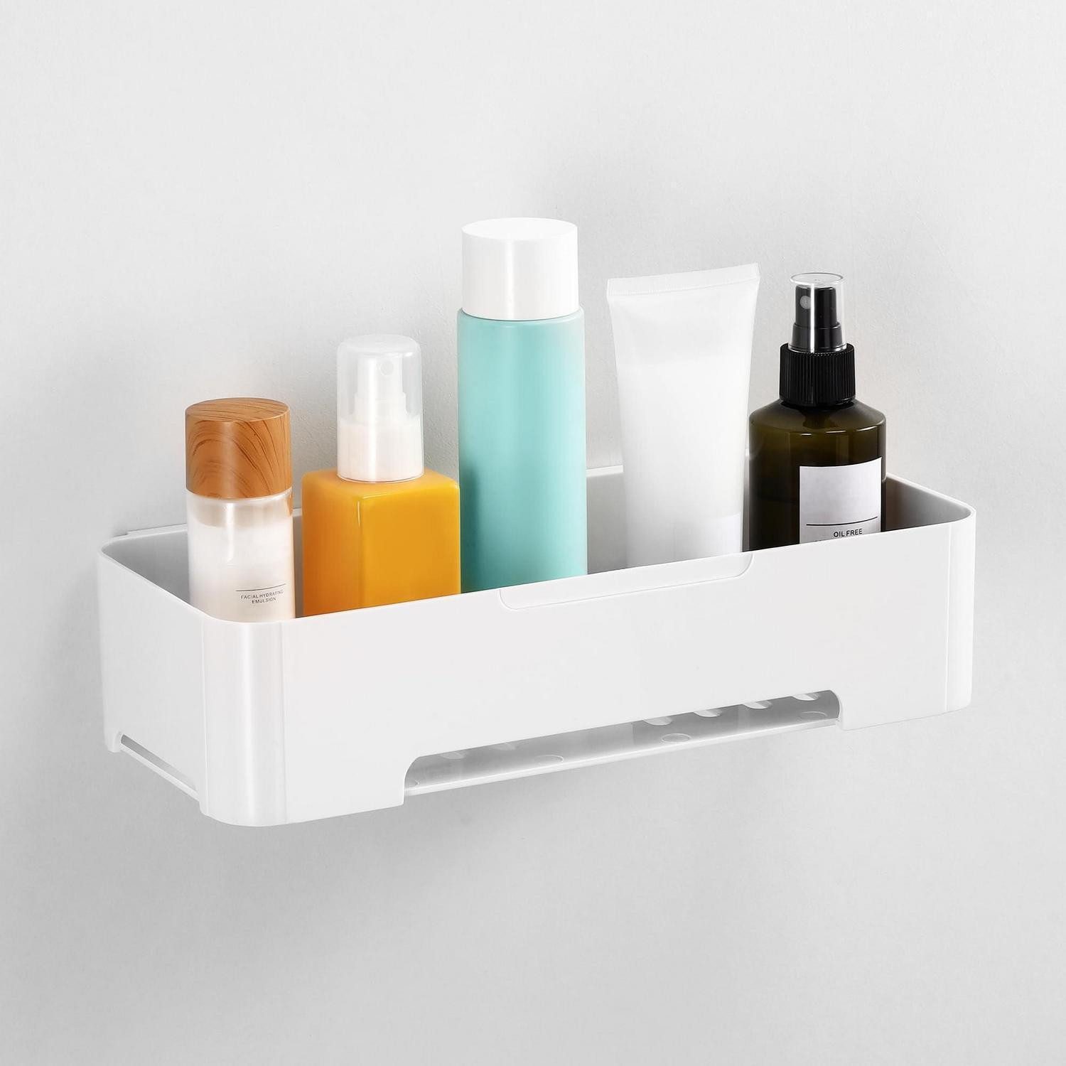 LuxusKollektion Duschkorb Duschkorb Weiß Selbstklebend Kunststoff (1 St)