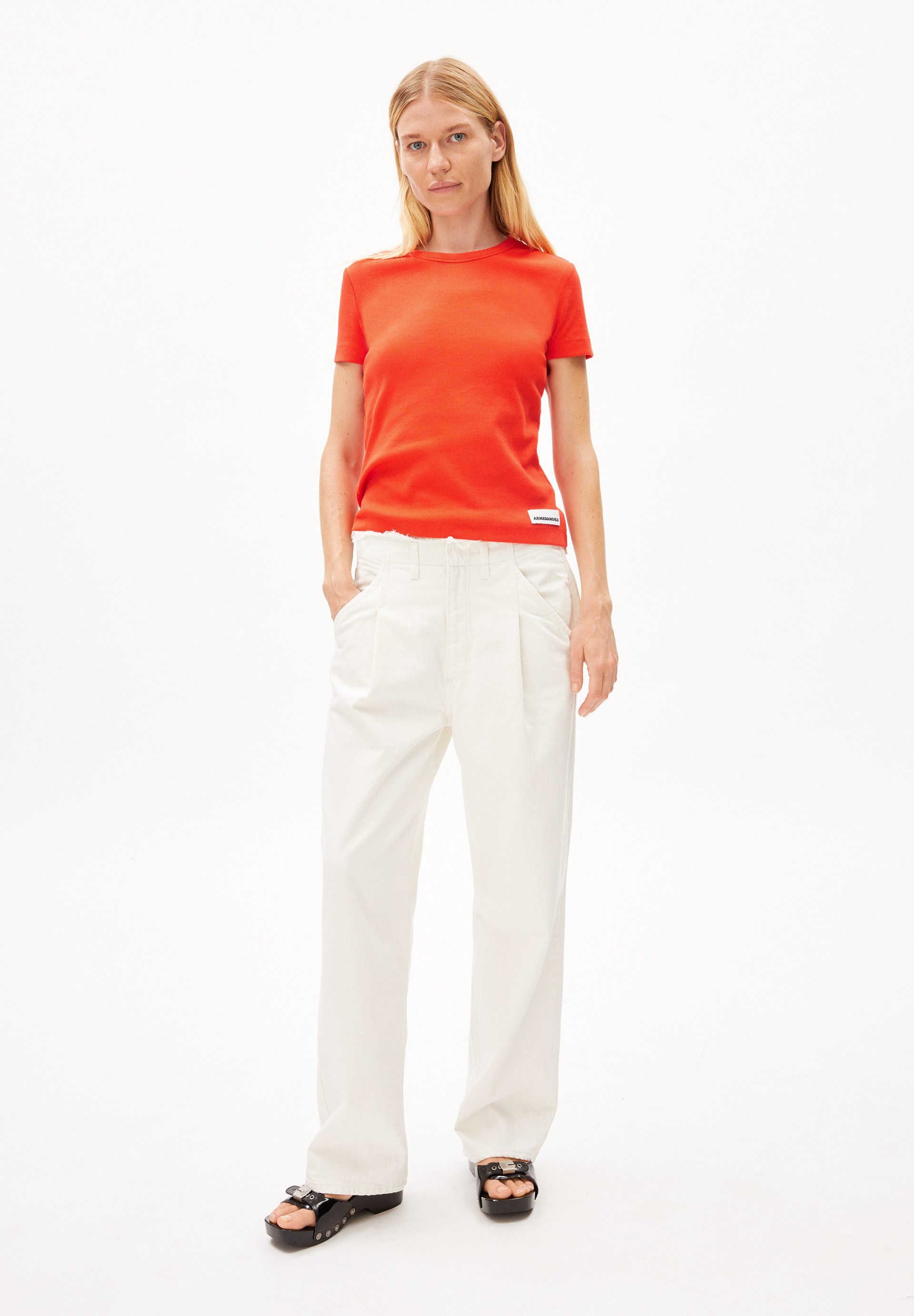 Armedangels T-Shirt KARDAA Ripp-T-Shirt aus Bio-Baumwoll Mix Slim Fit