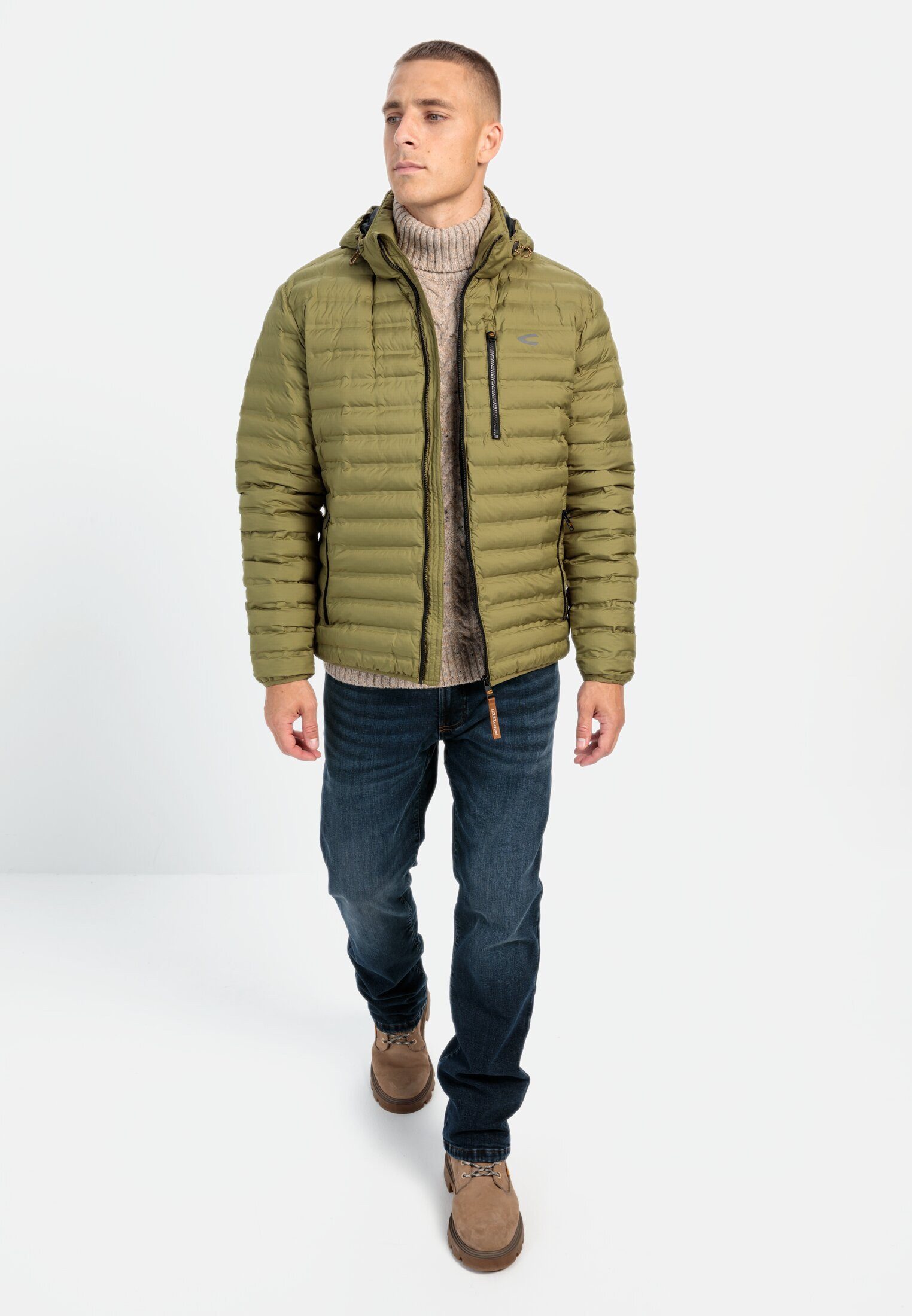 camel active Funktionsjacke teXXXactive® Blouson aus recyceltem Polyester Reflektierende Details