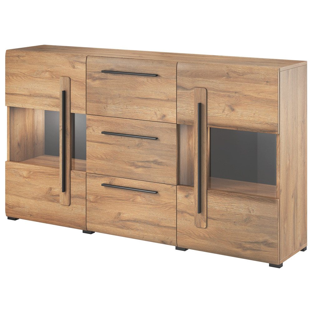 Lomadox Sideboard TURDA-83, Grandson Nb. mit Glas Elementen inkl. LED Beleu günstig online kaufen