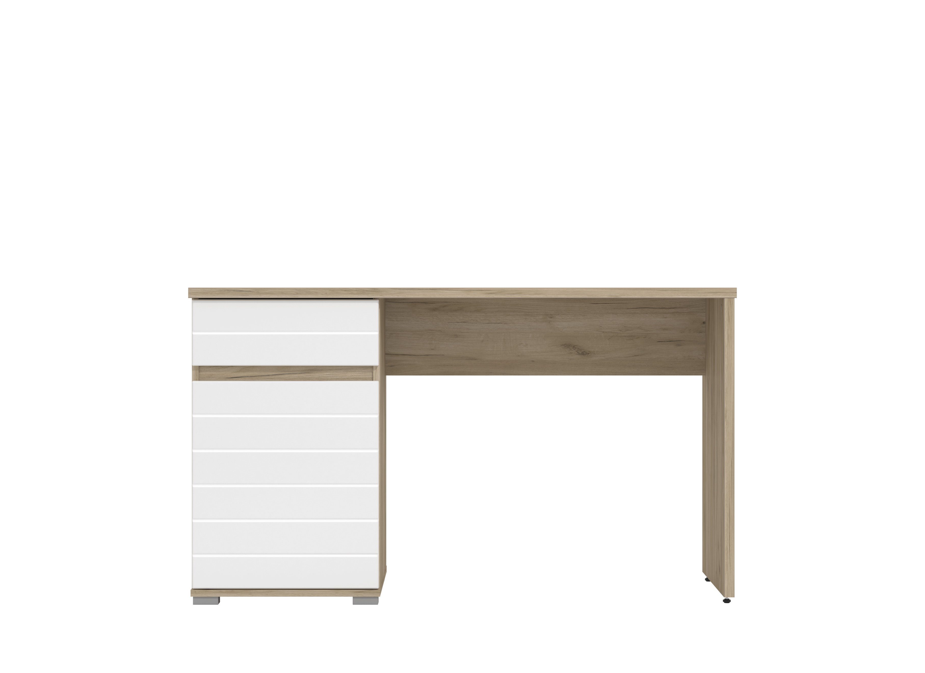 Home affaire Schreibtisch Elan, Breite 130 cm, Front in Rillenoptik, grifflos, ABS-Schutzkanten