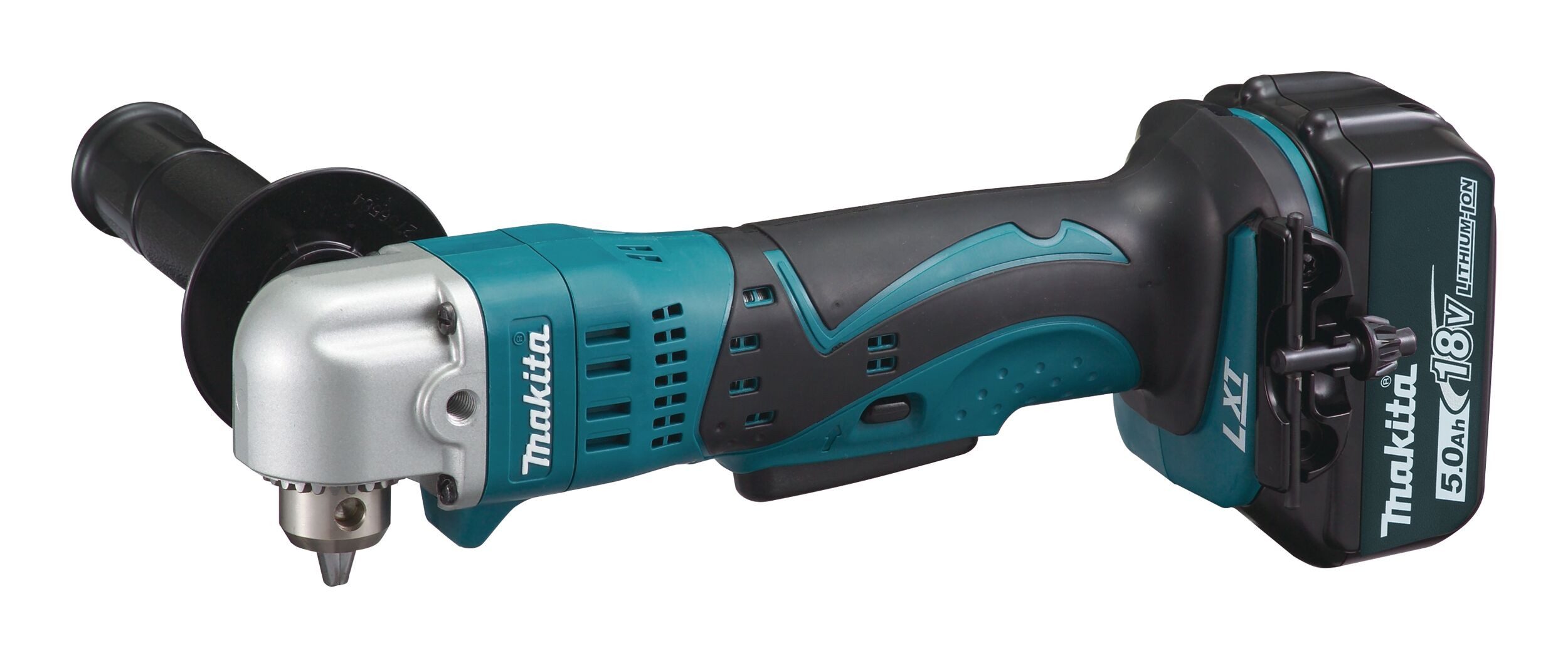 Makita Akku-Bohrschrauber, 18 V, max. 1800 U/min, Winkelbohrmaschine 18V, DDA350RTJ, 2 x 5 Ah Li-Ion in MAKPAC 2