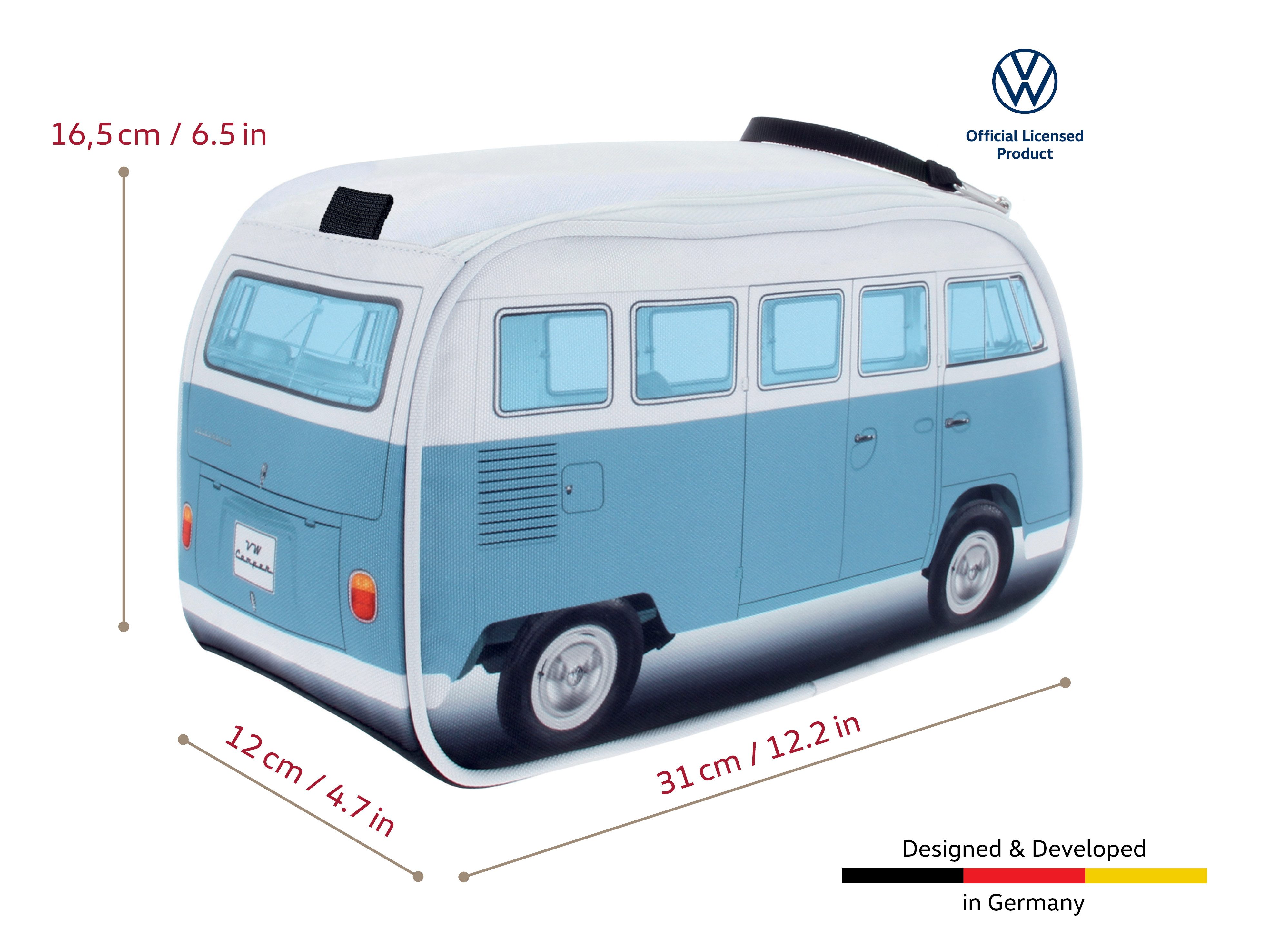 VW Collection by BRISA Kulturbeutel Volkswagen Kulturtasche, Kosmetiktasche aus D600 Polyester (1-tlg., 1 Stück), aus robustem D600 Polyester