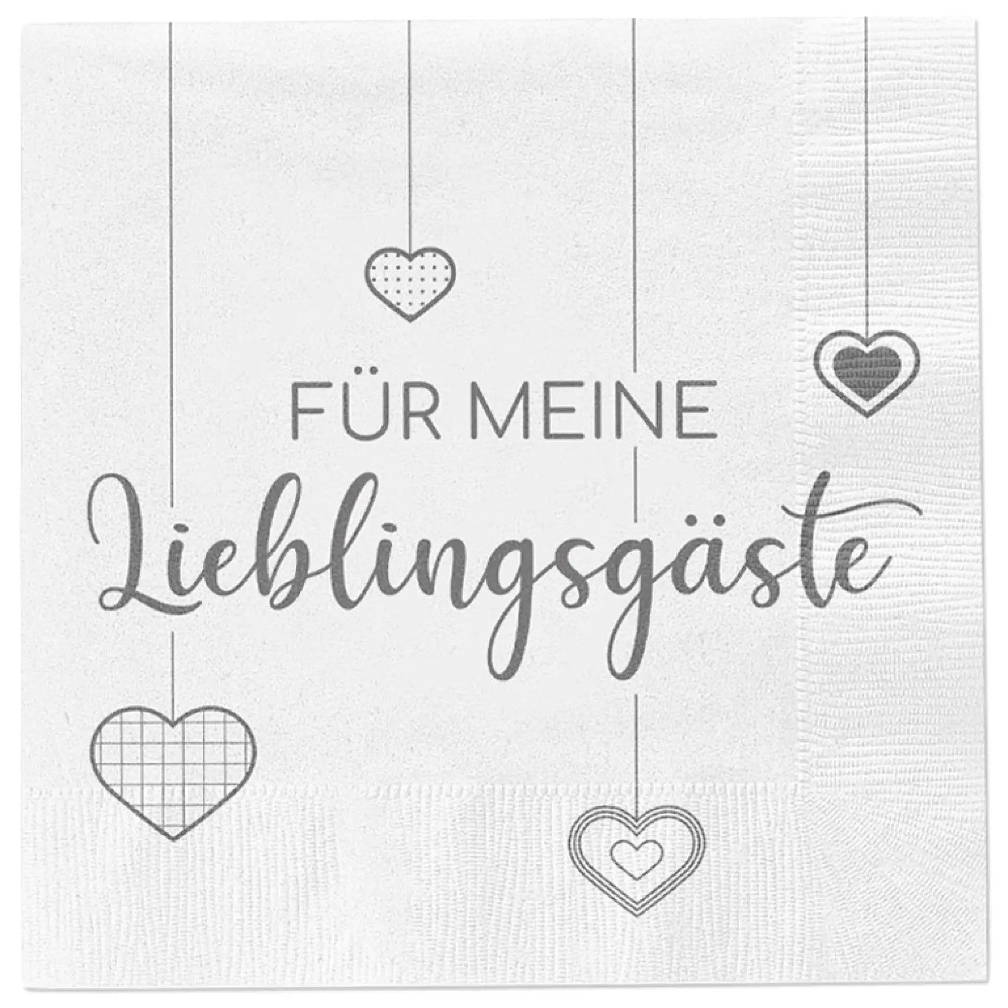Meinposten Papierserviette Servietten Papierservietten 80 Stück weiß 33x33 cm, (Spar-Set)