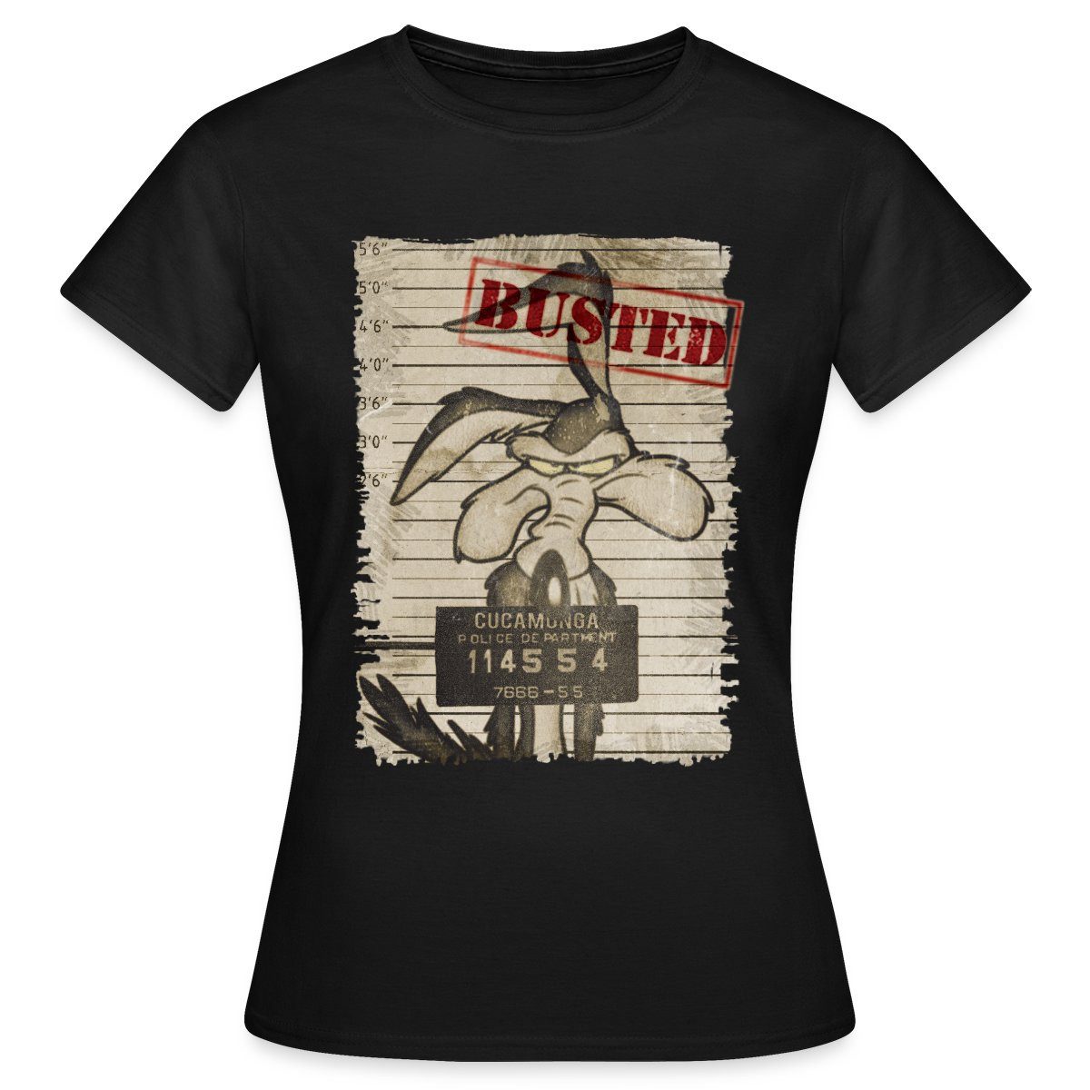 Spreadshirt T-Shirt Looney Tunes Wile E. Coyote Busted Frauen T-Shirt (1-tl günstig online kaufen